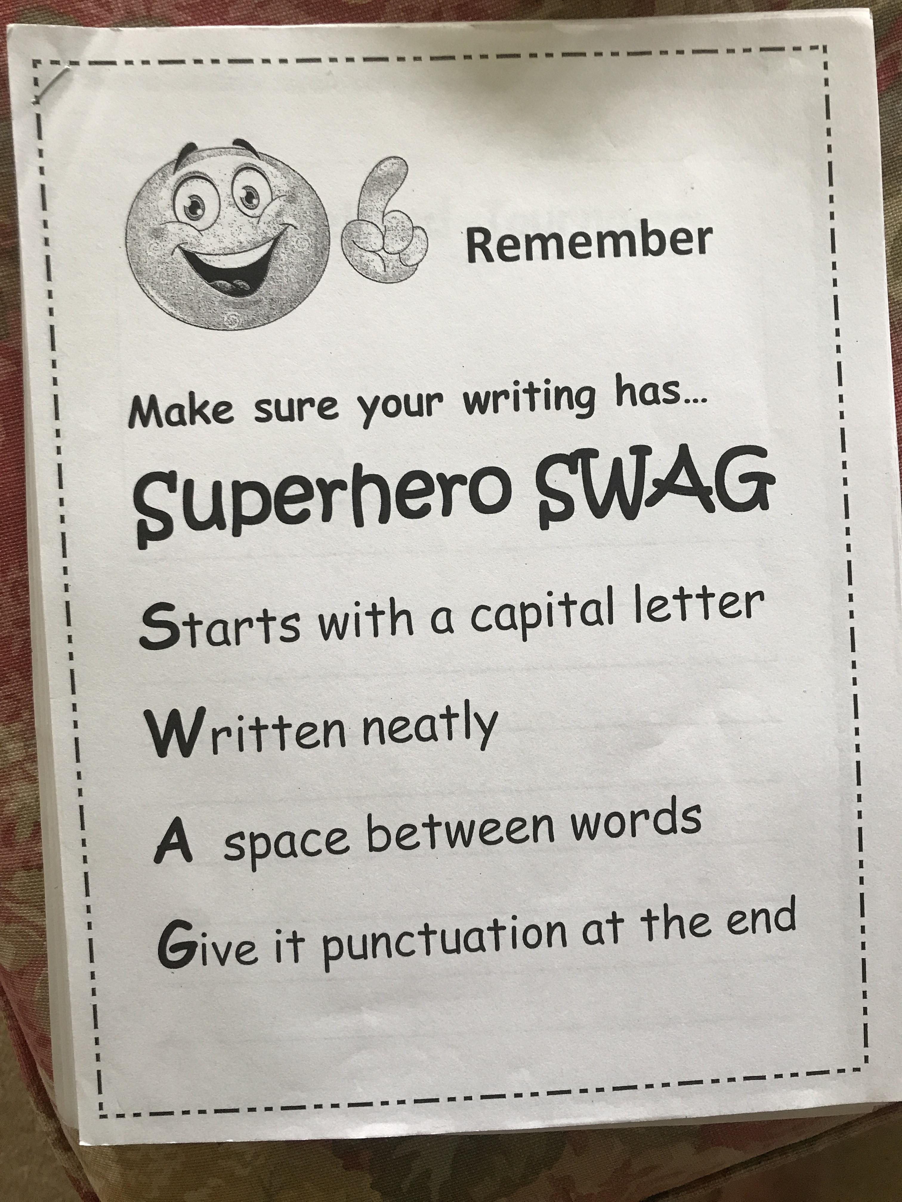 A writing worksheet for second graders : r/FellowKids