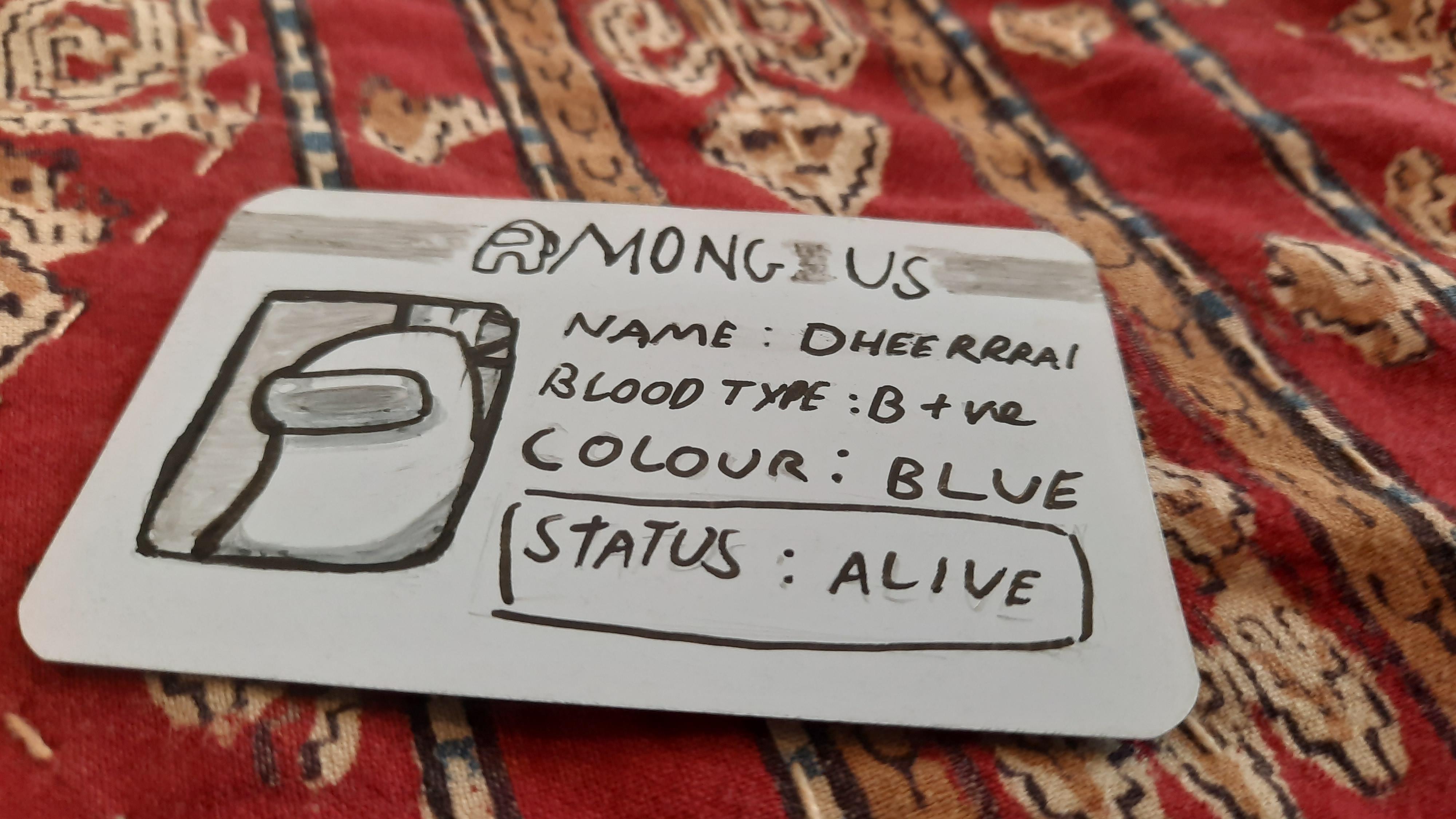 I made an ID card! : r/AmongUs