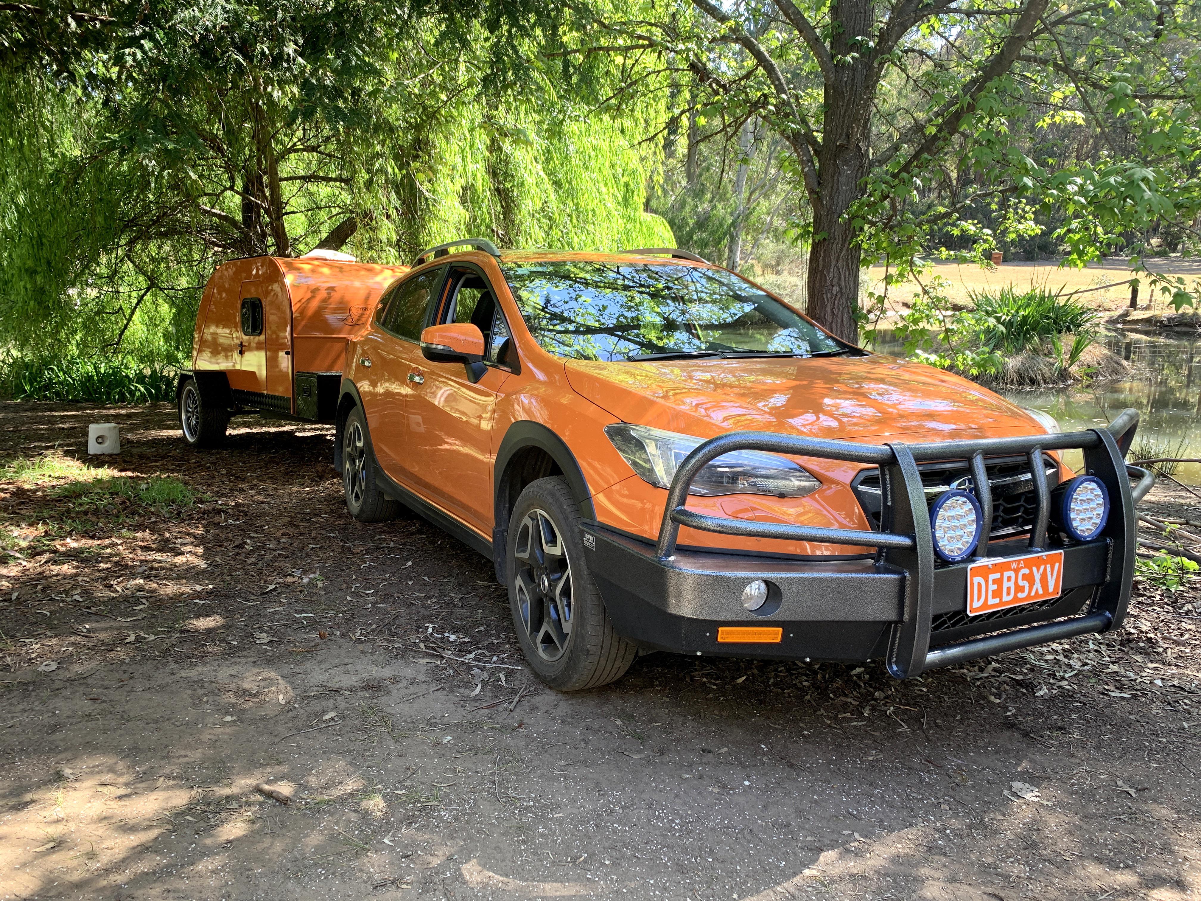 Yay, my orange beast has a new bull bar! Come on kangaroos, come and