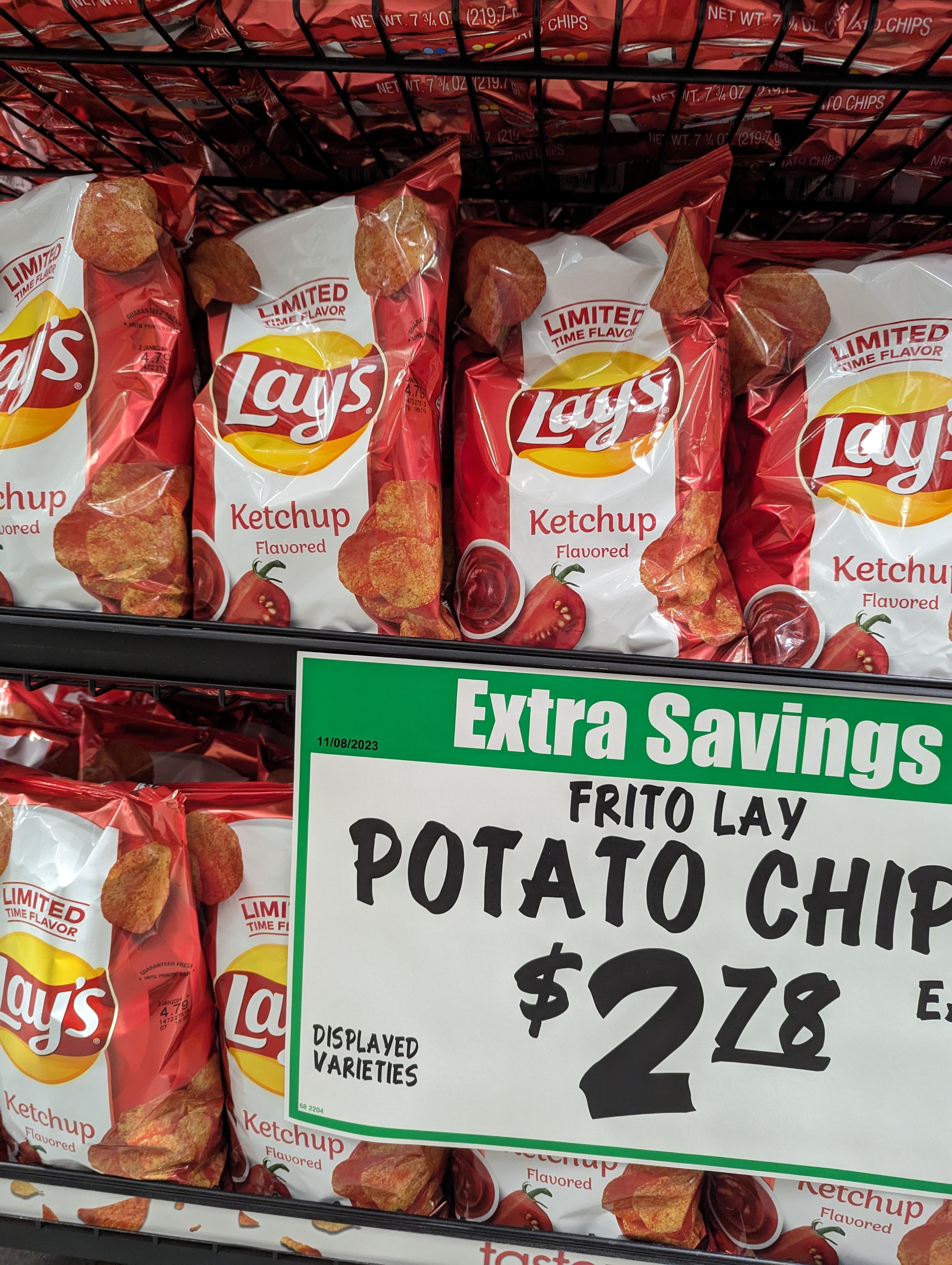 Ketchup chips now available without crossing the border! Winco r