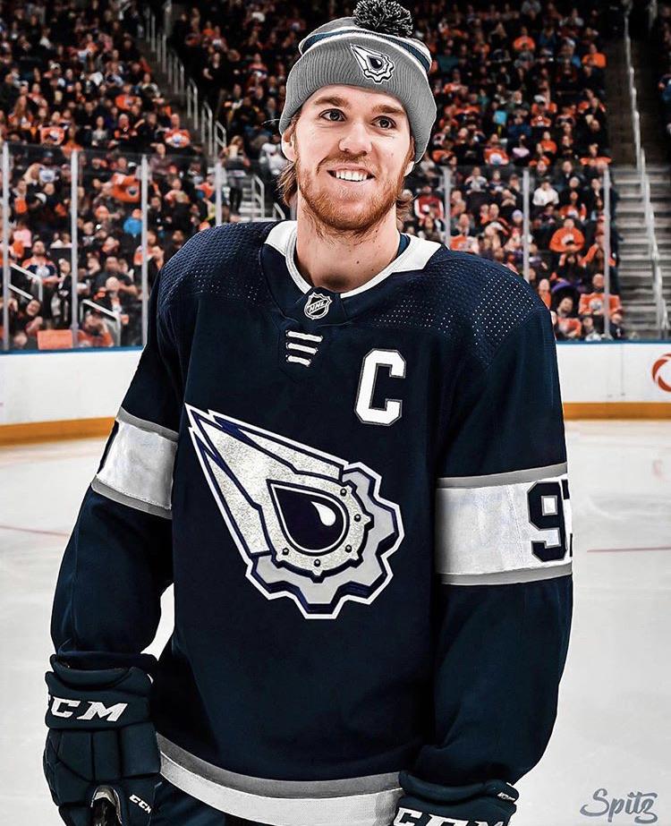 Jersey concept for the McFarlane Oil Drop (Credit to spitzdesigns on