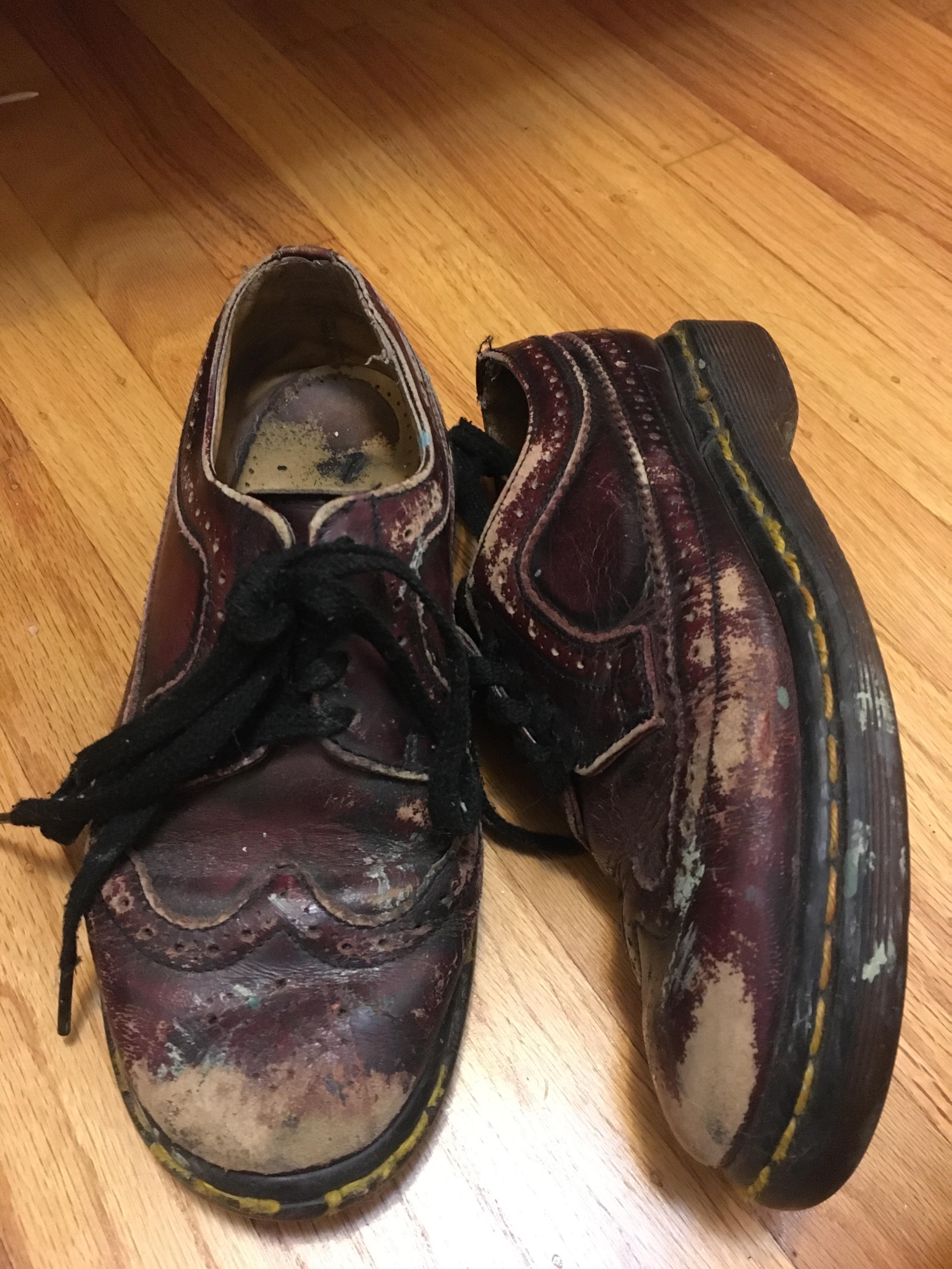 My first pair of Doc Martens, incredibly well loved and poorly taken