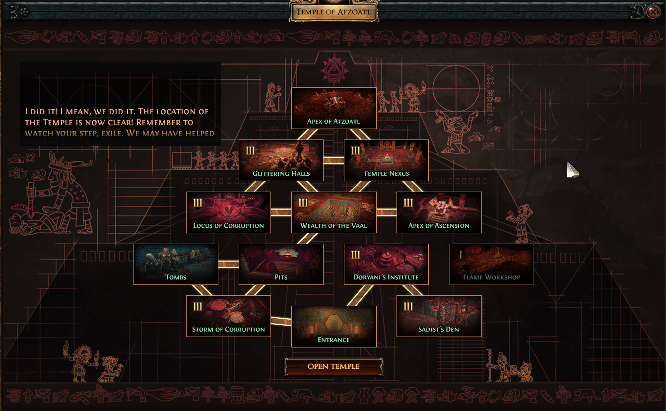 This is how Temple of Atzoatl looks in 2021. Love it! pathofexile