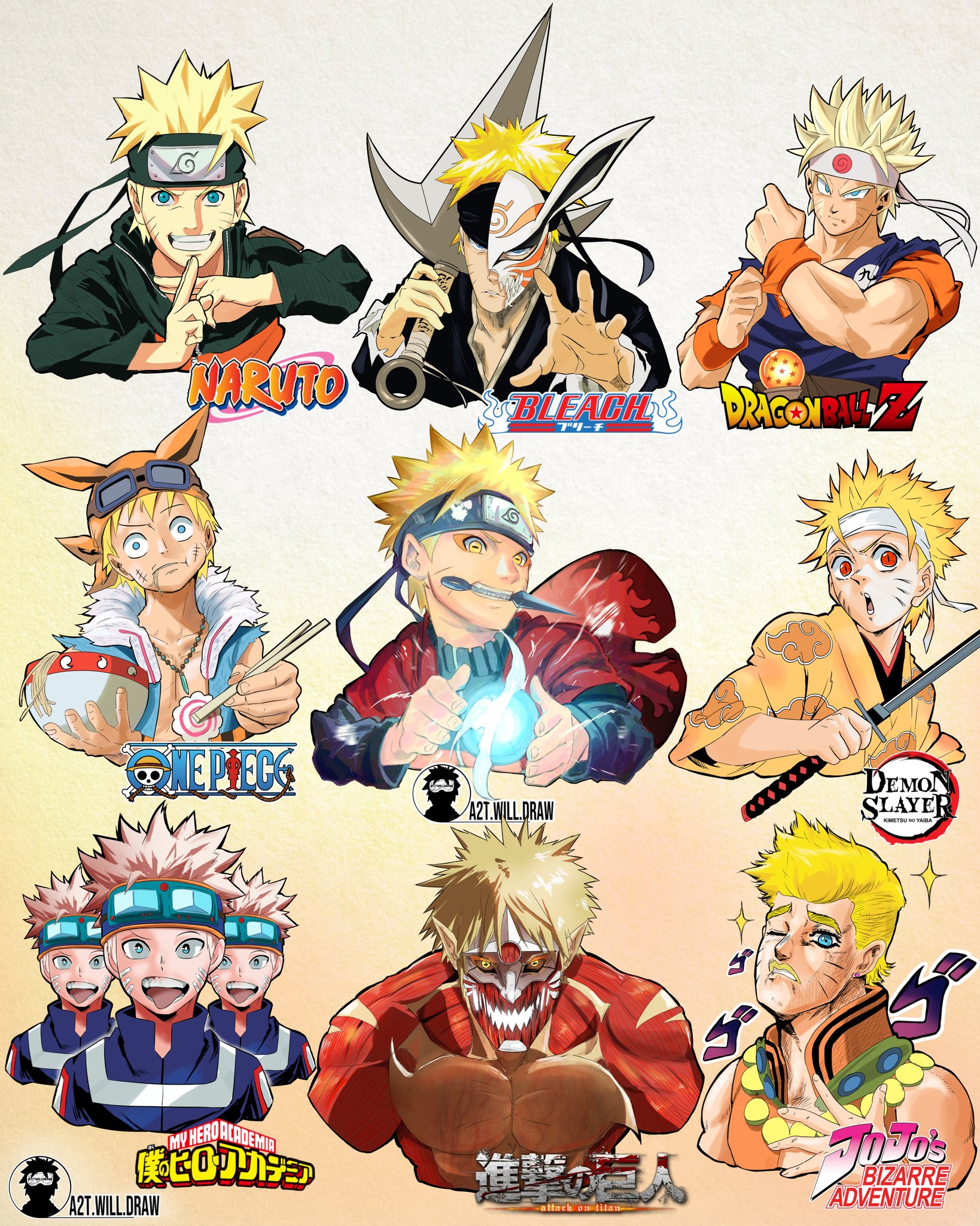 Naruto in different Manga styles art by A2TwillDraw r/Boruto