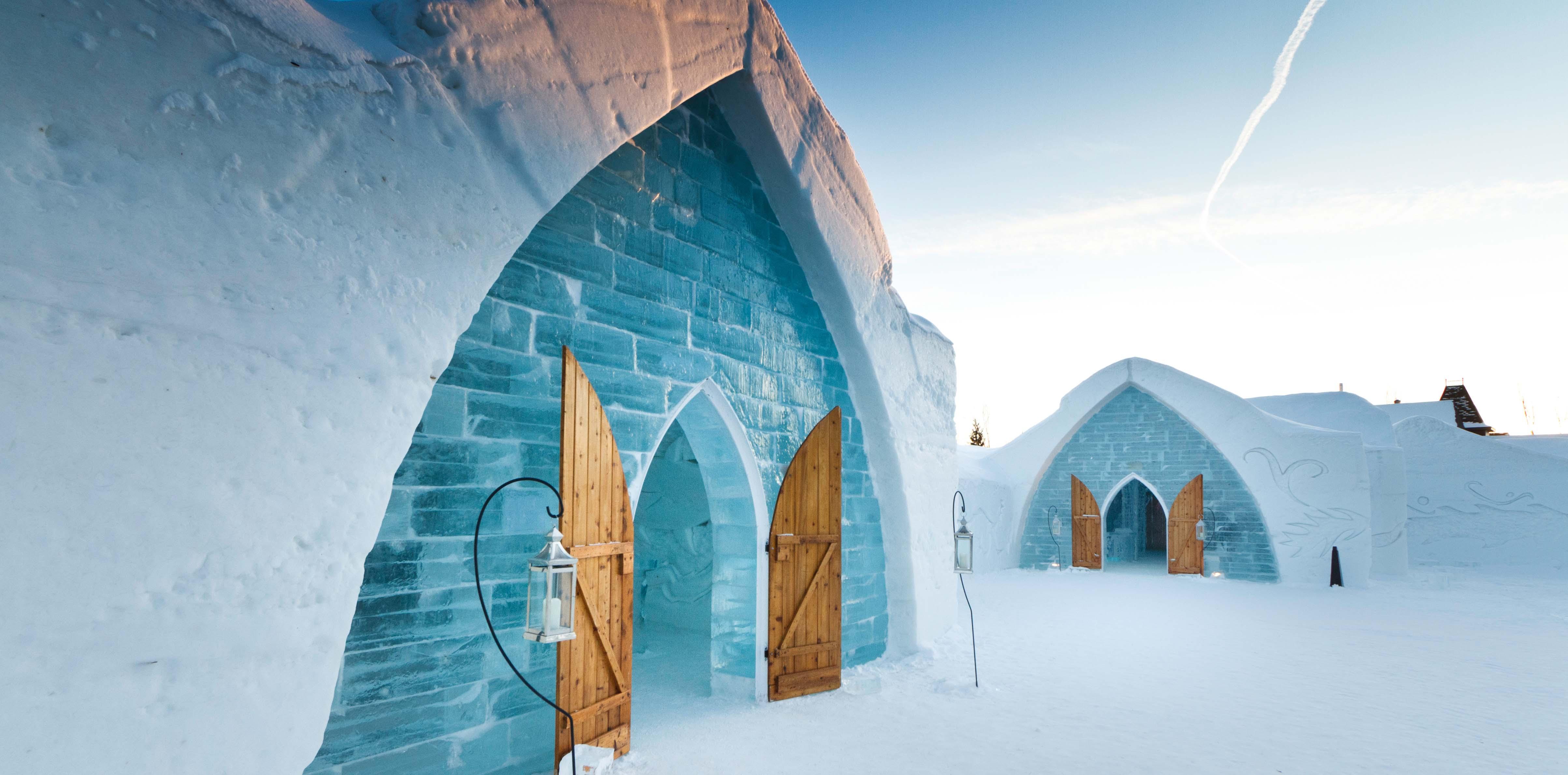 The Ice Hotel (Hôtel de Glace) near Quebec City, Canada is