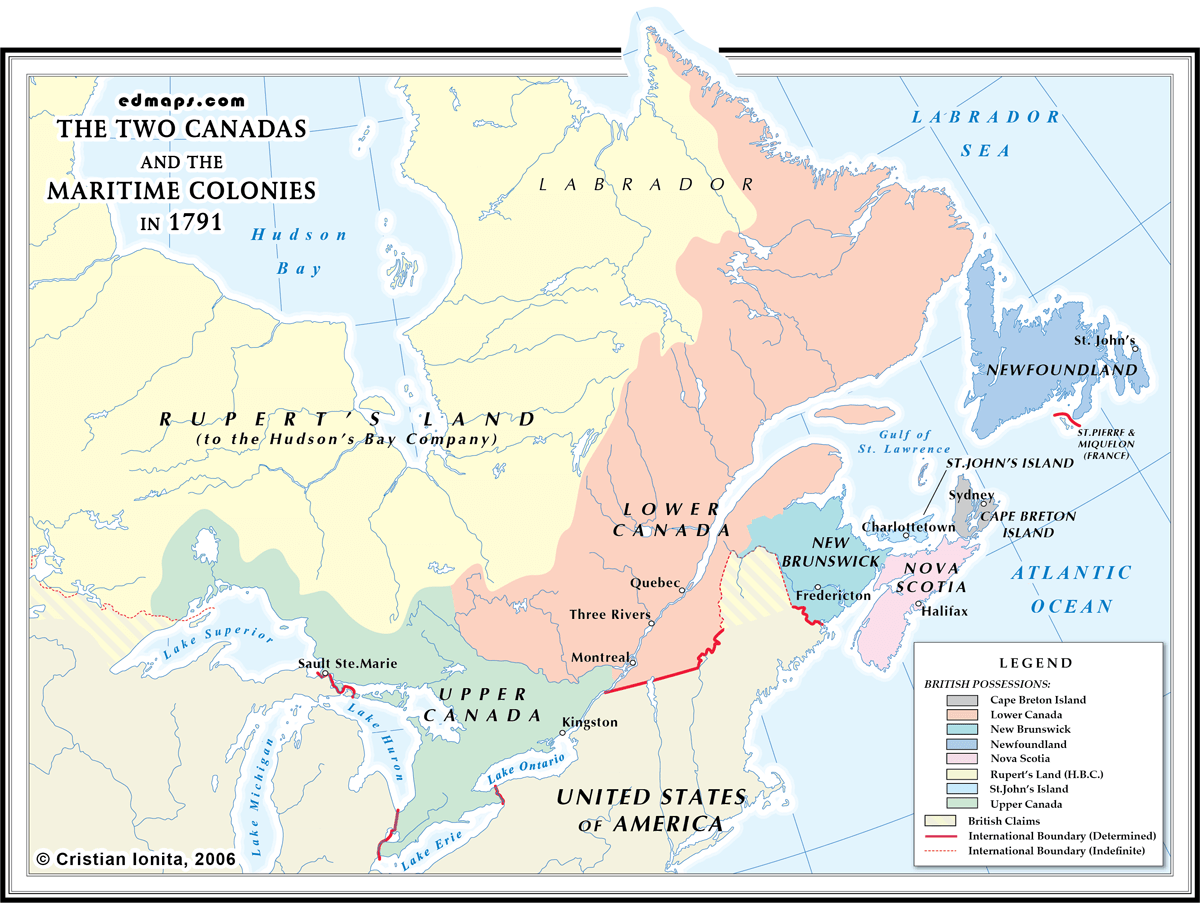 British North America, 1791 r/MapPorn