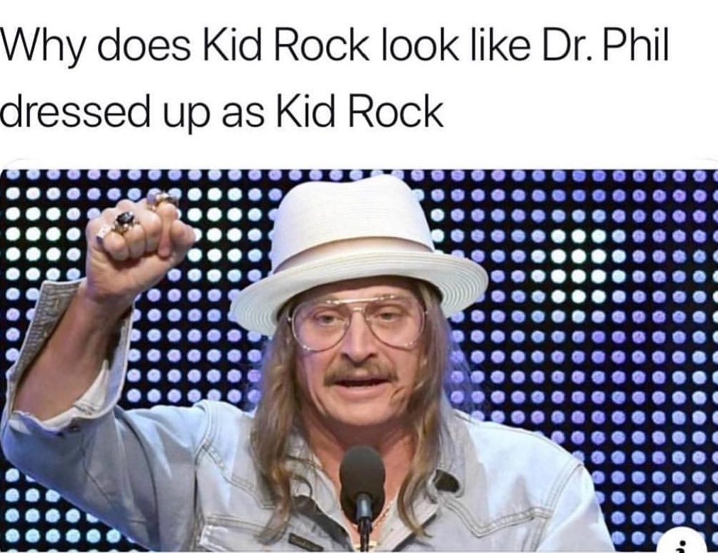 ロイヤリティフリー Kid Rock Looks Like Dr Phil あんせなこめ壁