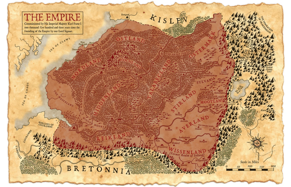 Map Of The Empire Warhammer The Size Of The Empire: 980 000 Km² ( Please Read The Description) : R/Warhammerfantasy
