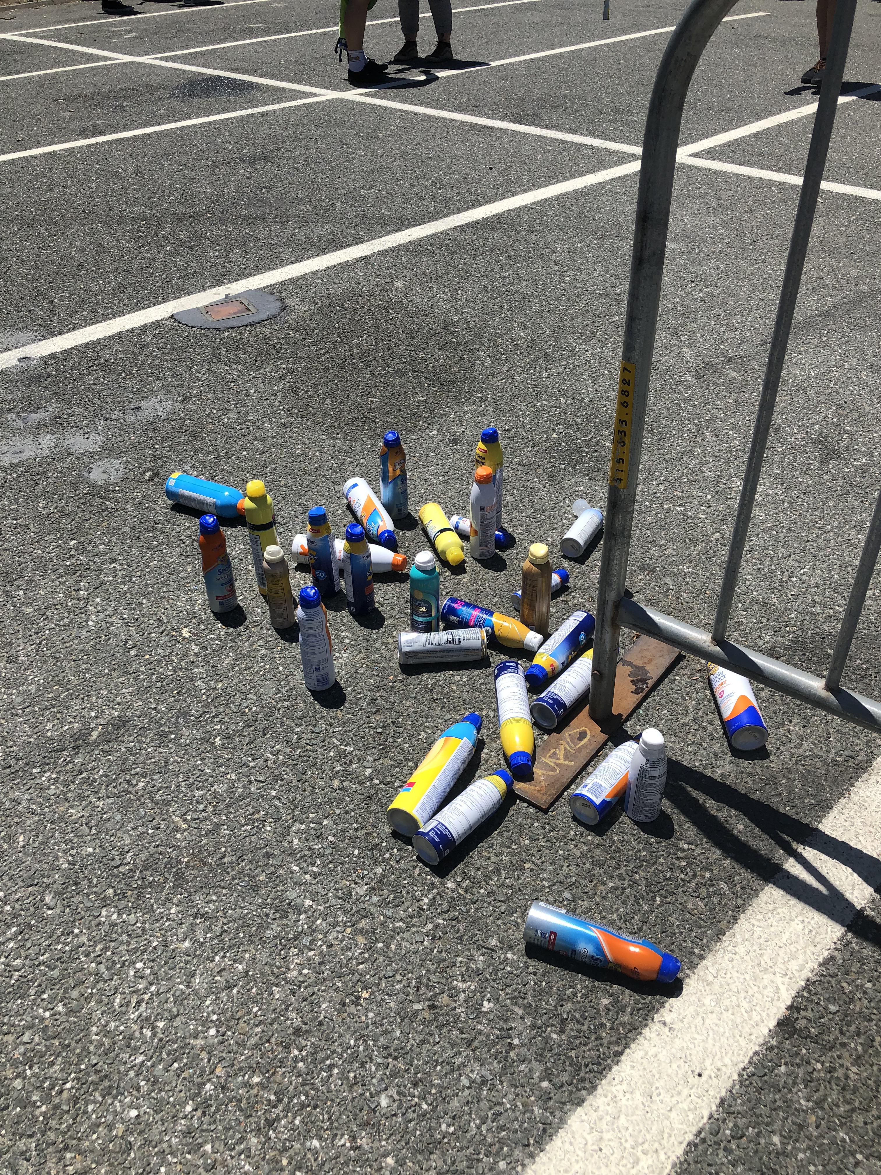 Aerosol cans weren’t allowed into Warped Tour so people left them