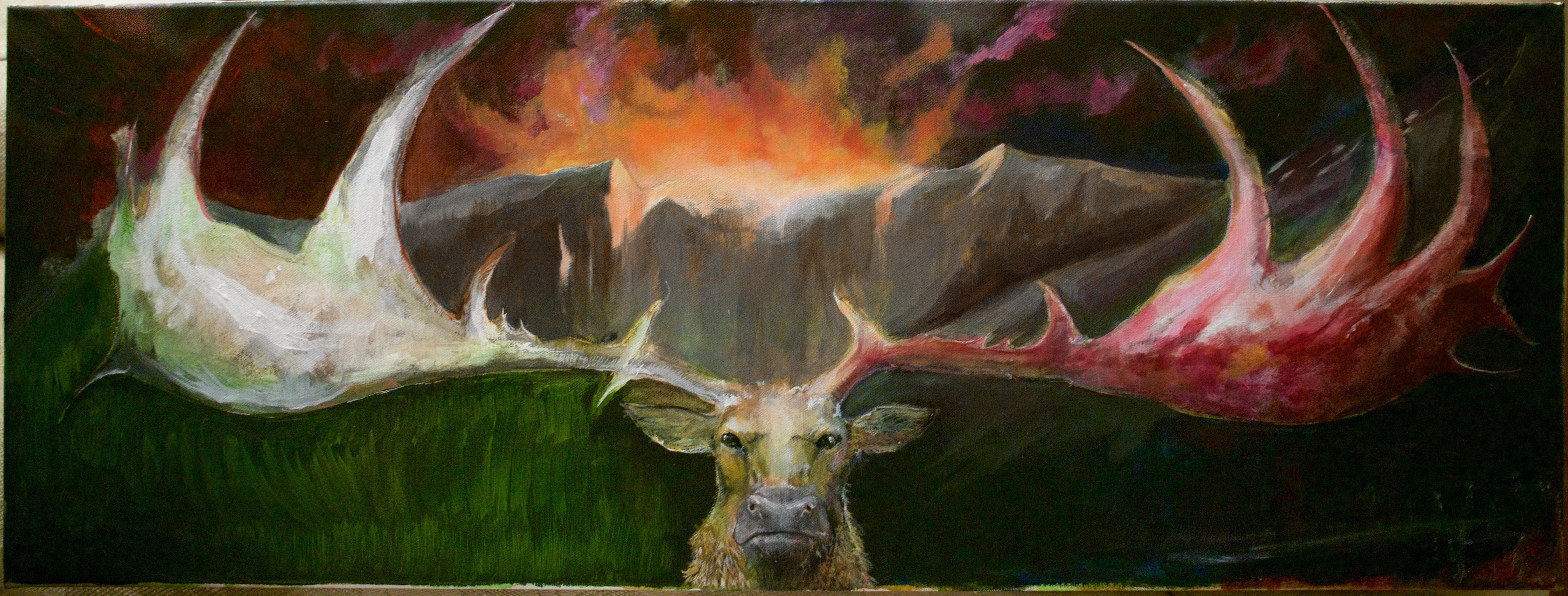 Giant Irish Elk Lockdown painting part 3. (video in comments) r/ireland