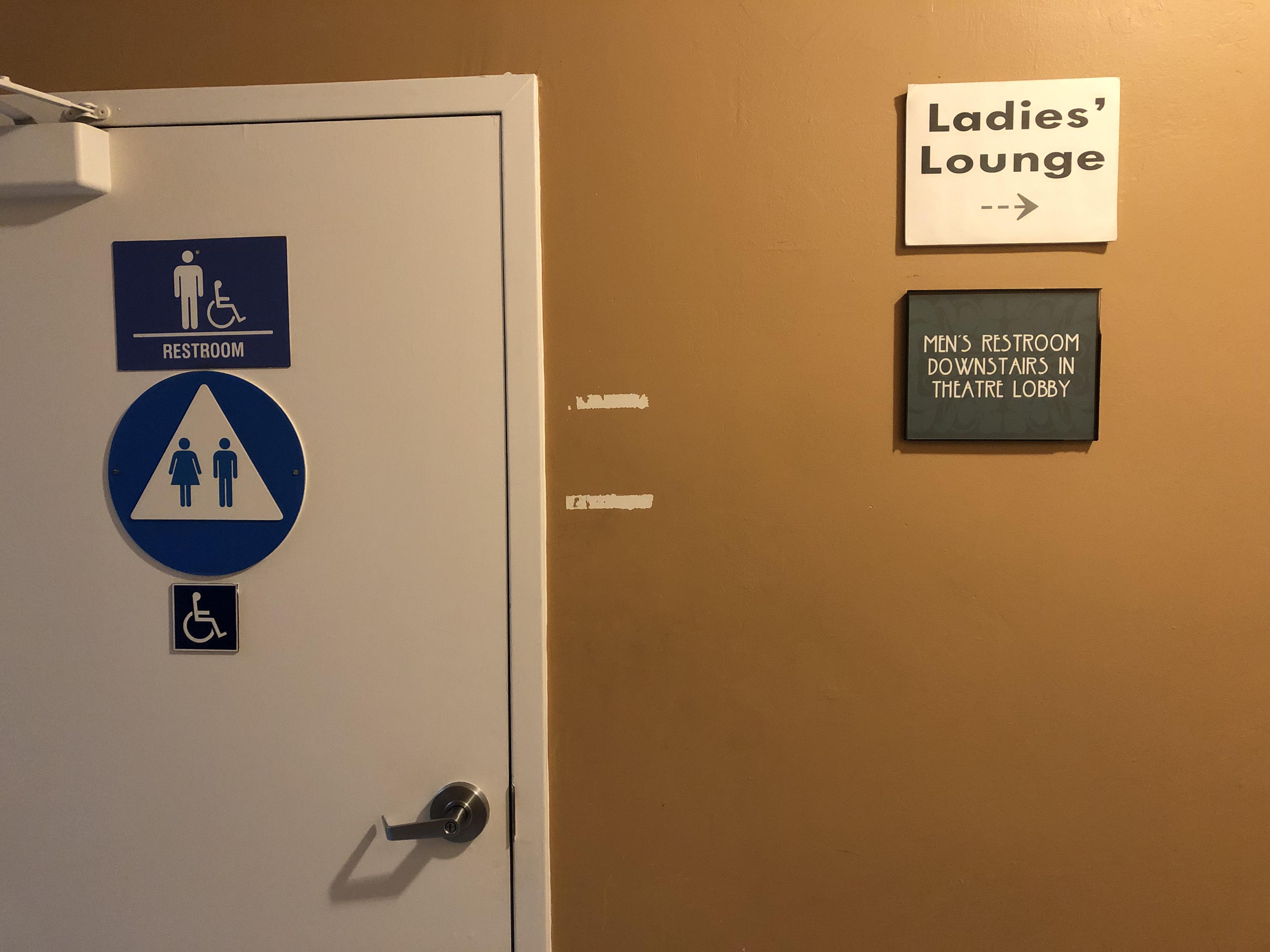 This is the unisex single bathroom. When you go to the first floor