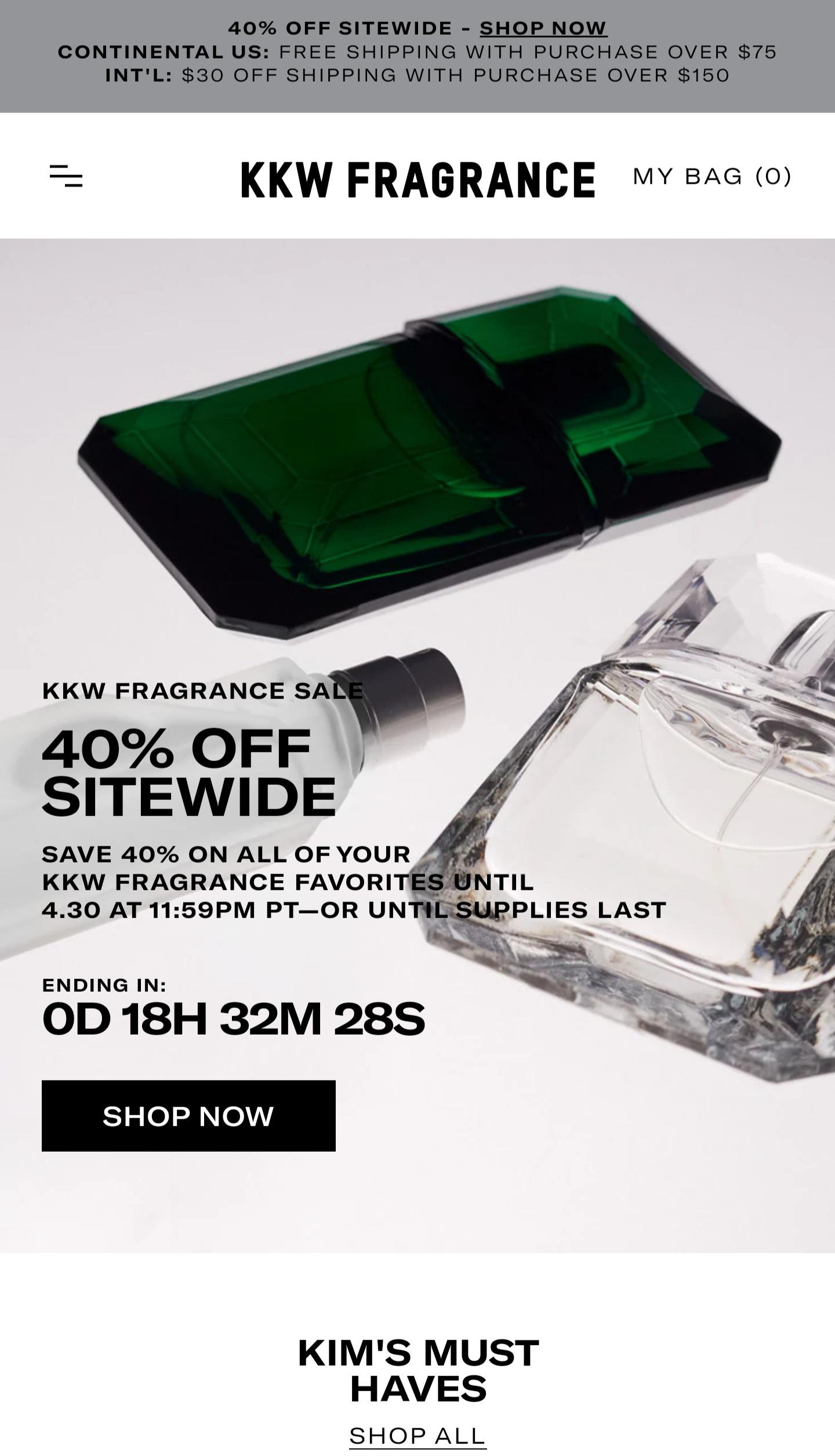 KKW Fragrance Been waiting for a 60+ final sale discount KUWTK