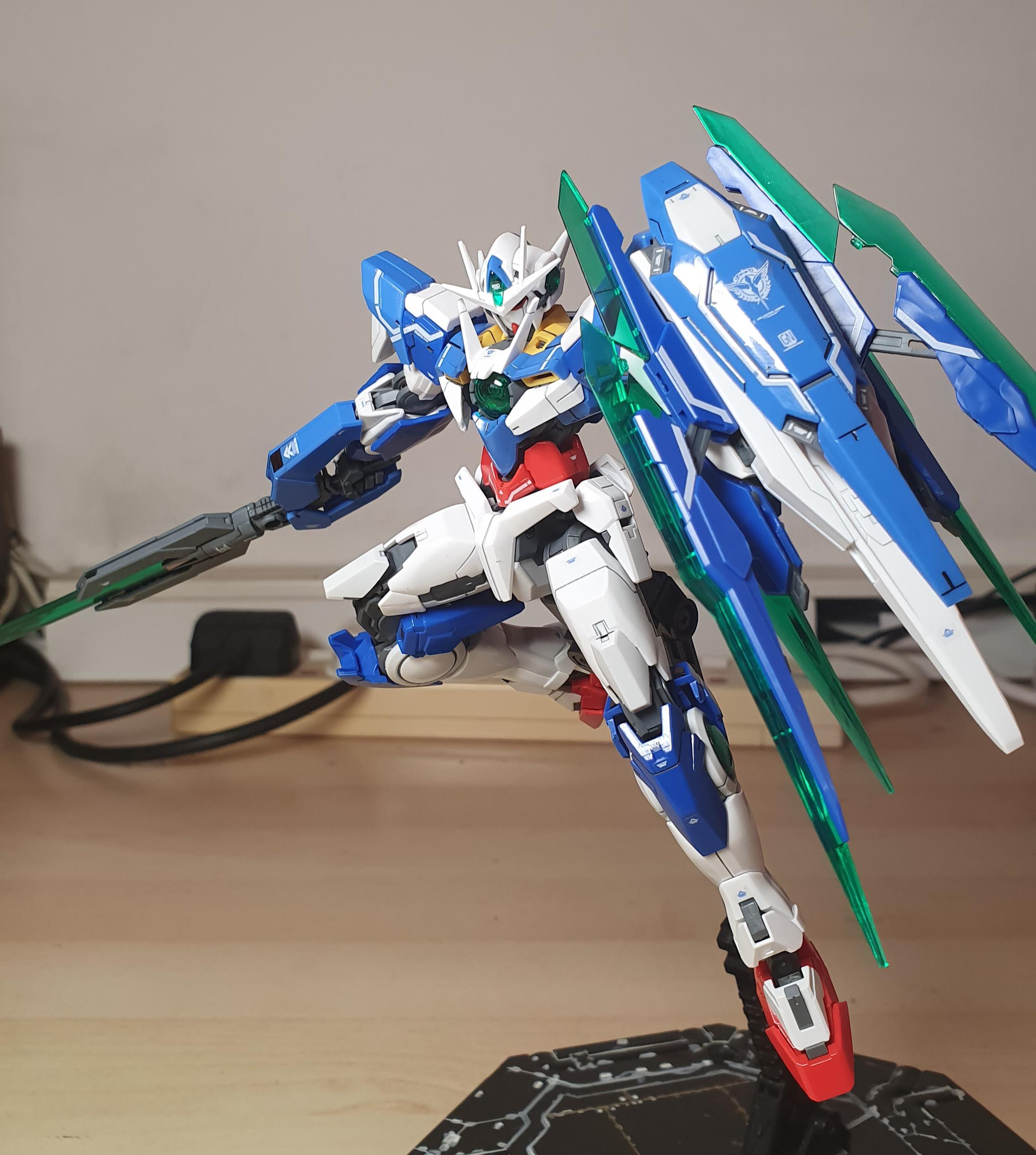 My first gloss coated Gunpla RG 00 Qan[T] r/Gunpla