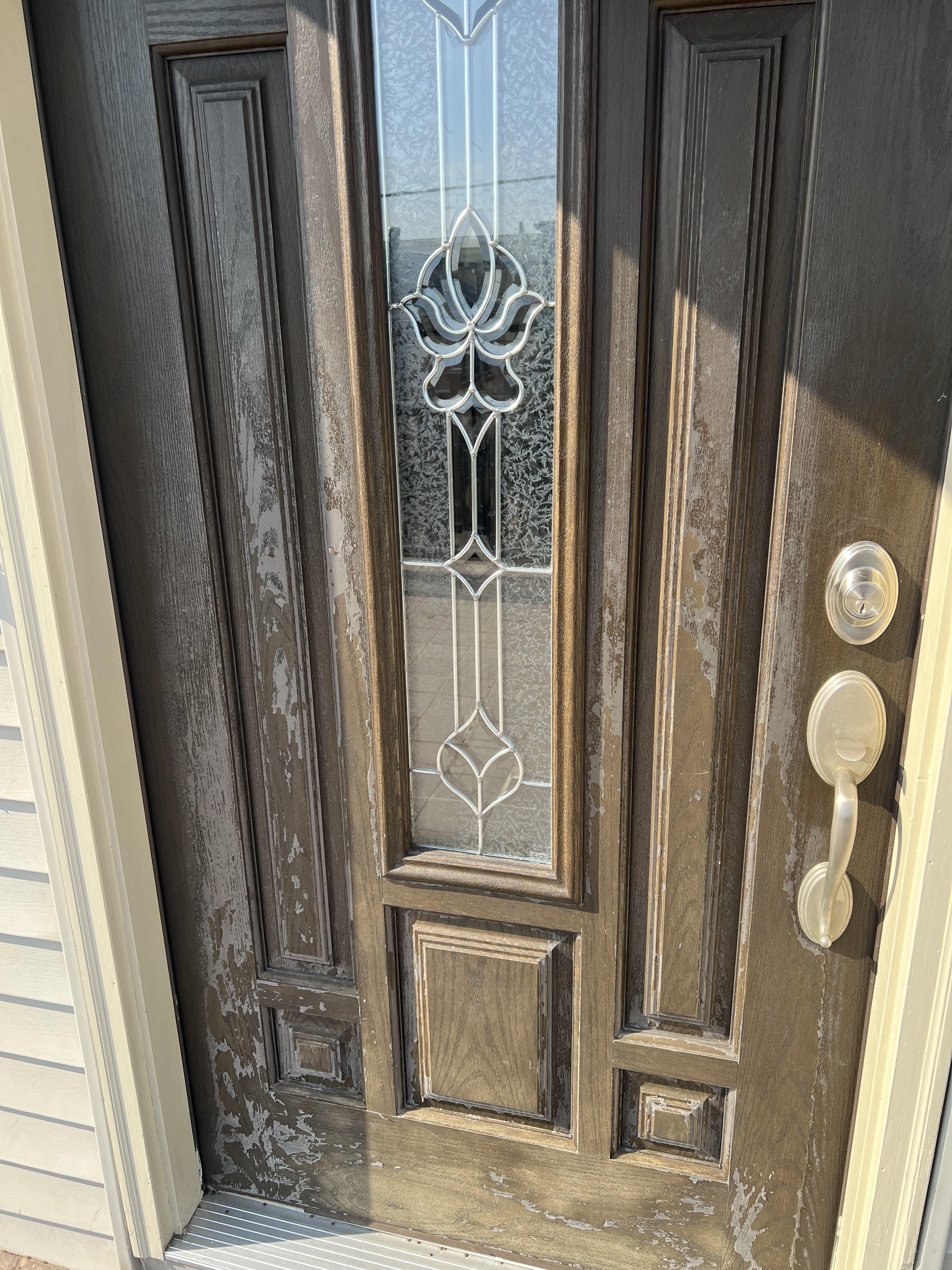 How do I repaint this fading fiberglass door? r/howto