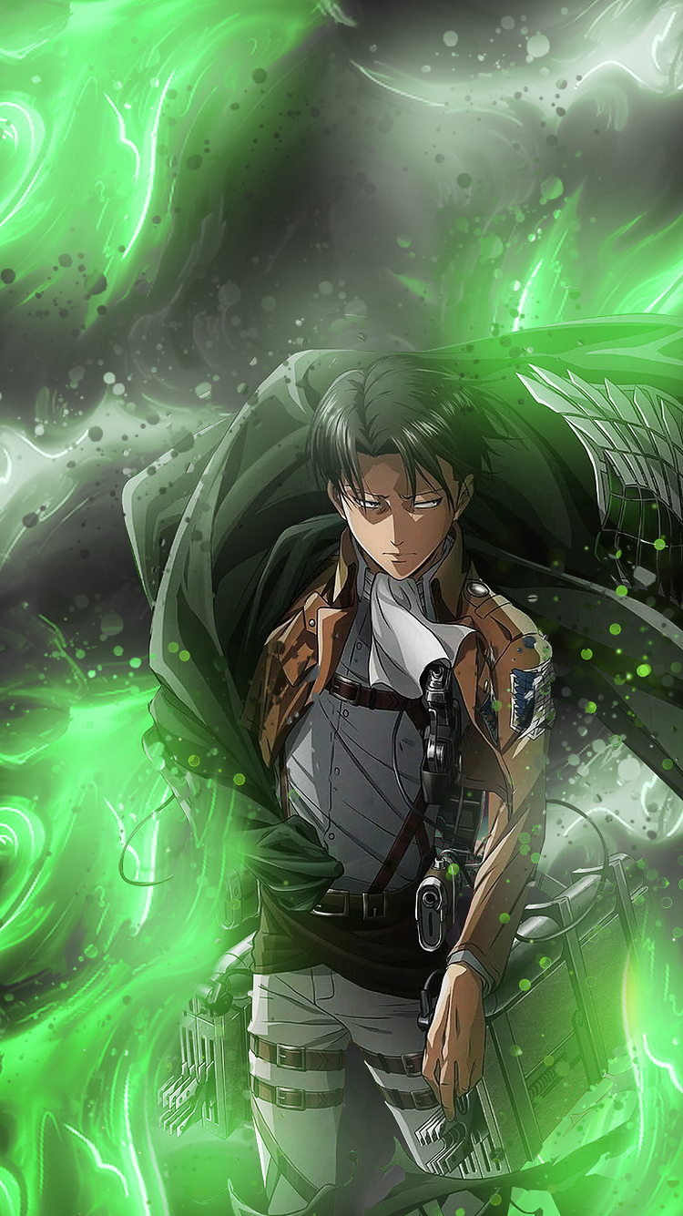 I made Levi Wallpaper for mobile r/ShingekiNoKyojin