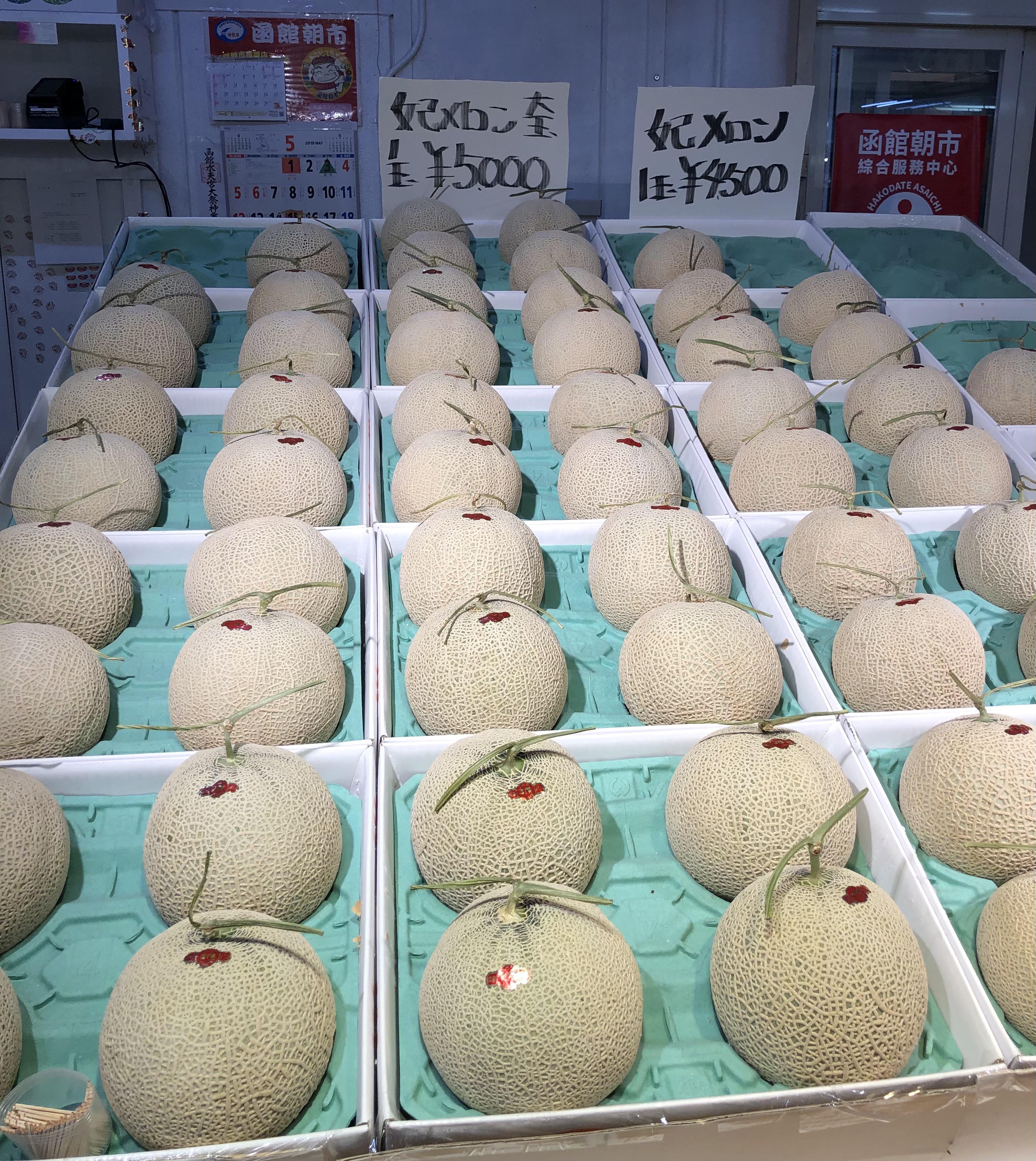 Beautiful, perfect, expensive melons in Hakodate. r/JapaneseFood