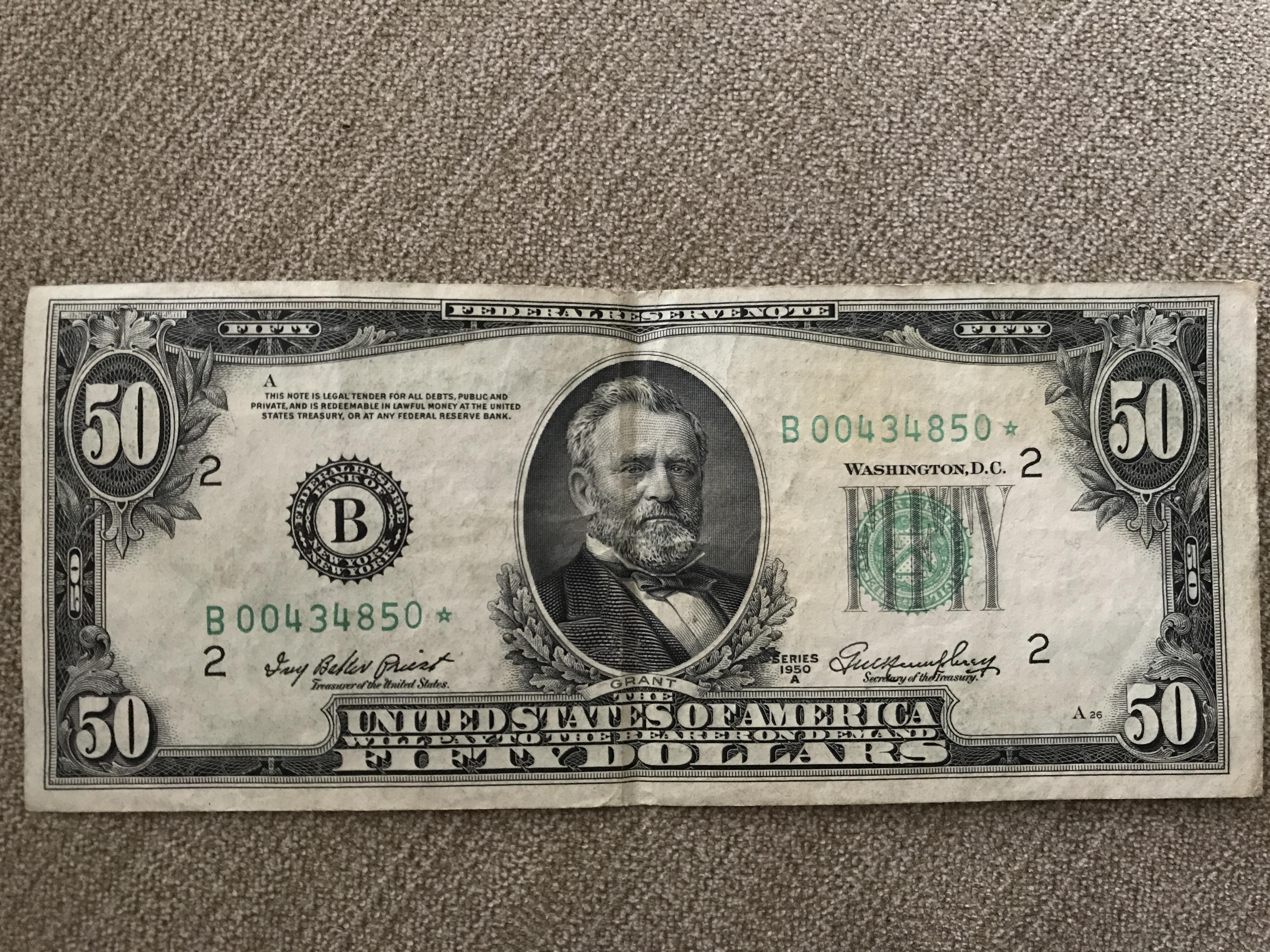 1950 50 Star Note, worth anything? r/papermoney