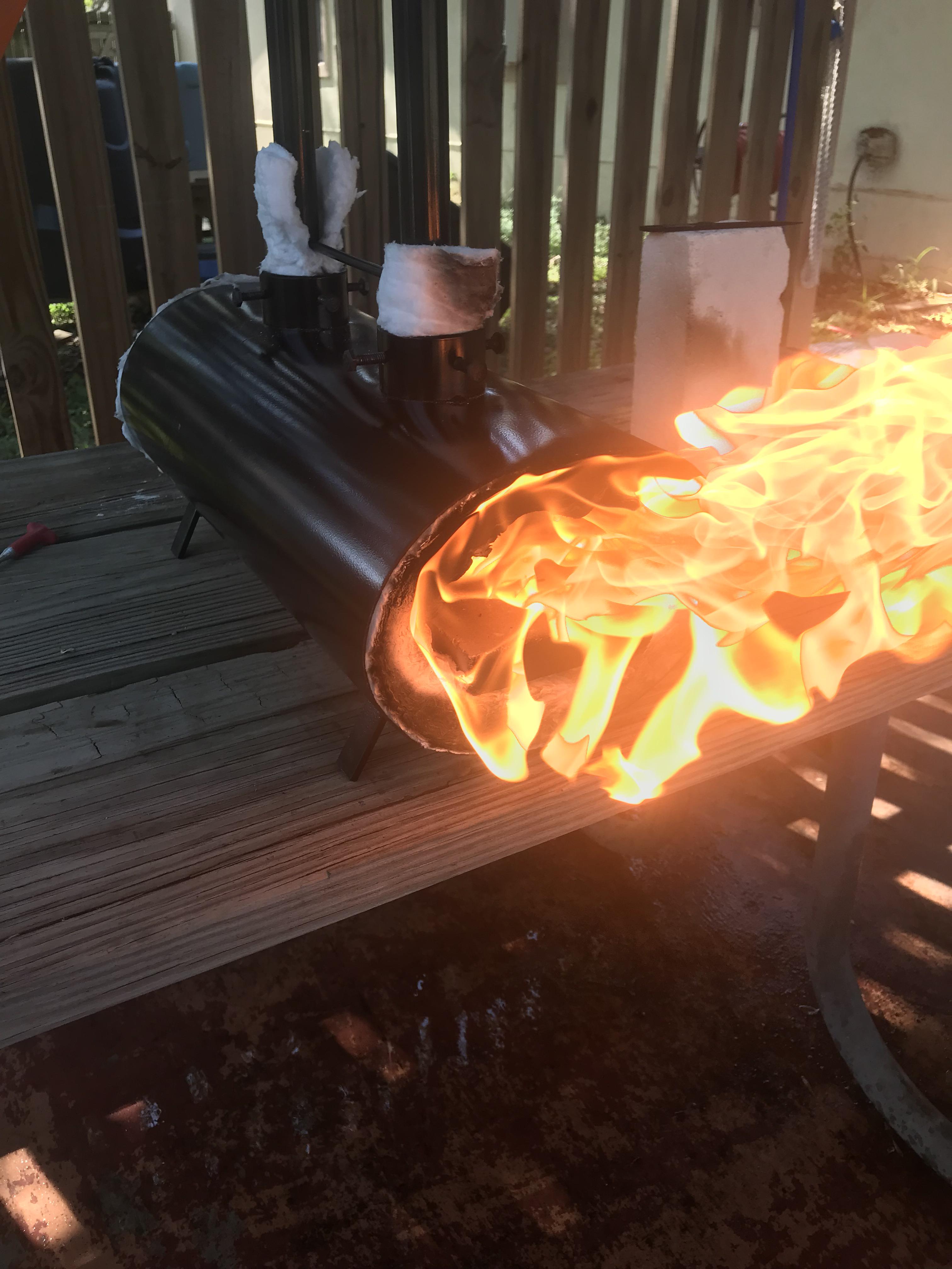 Bought a off Amazon. Flames consistently come towards me instead