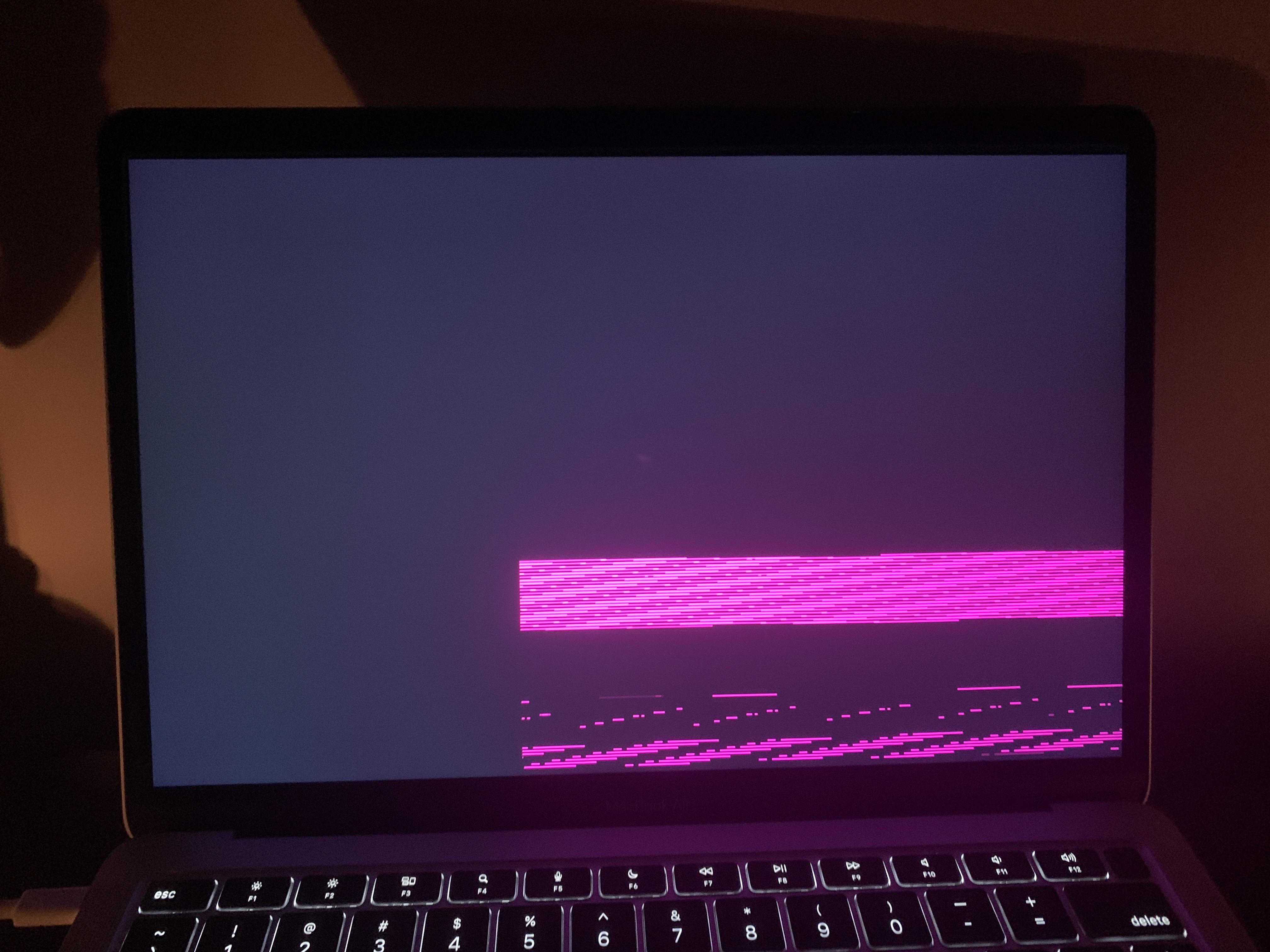 M1 macbook air crashed and screen turned black and pink r/applehelp