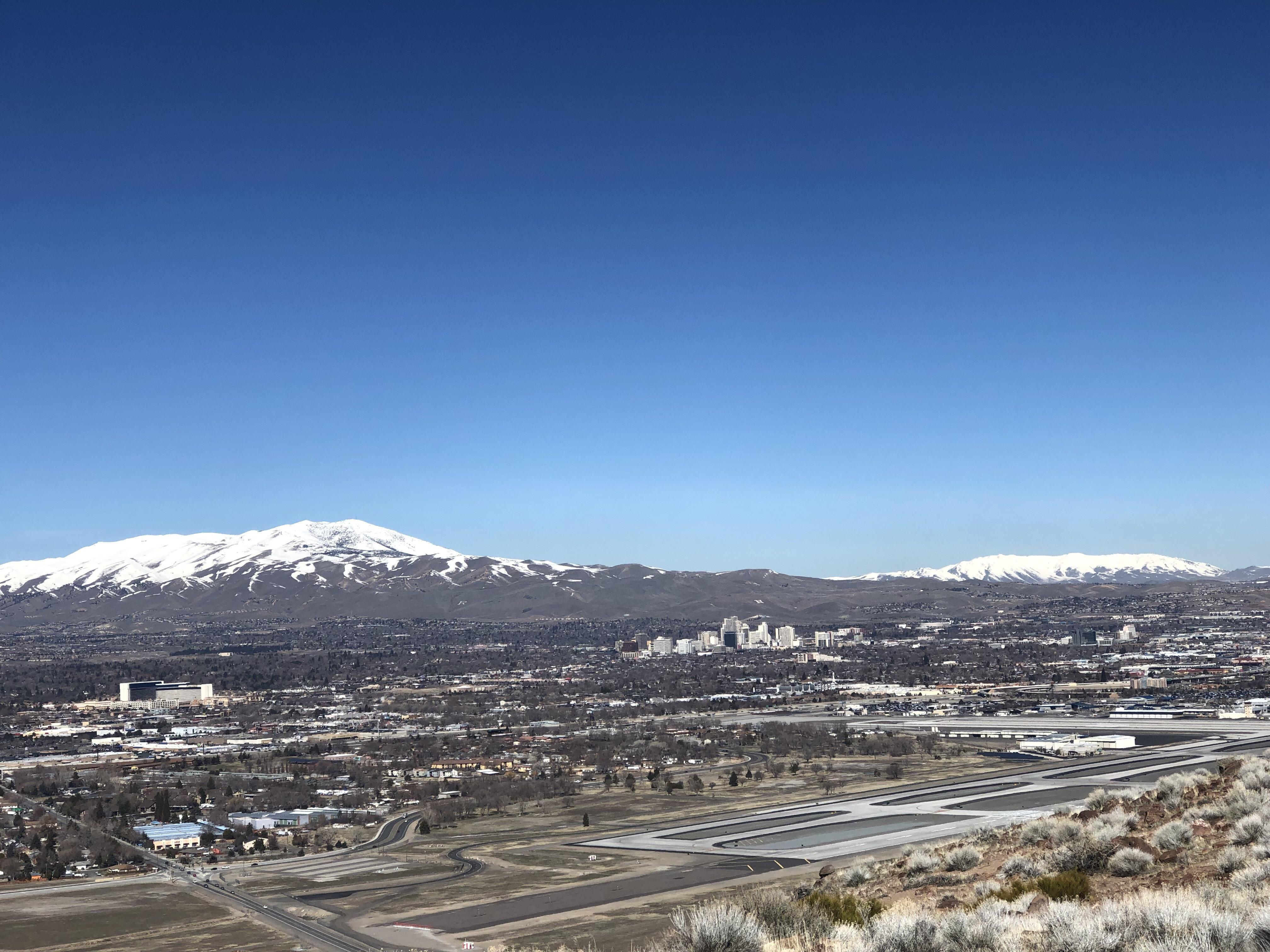 Reno view today from top of Rattlesnake Mountain r/Reno