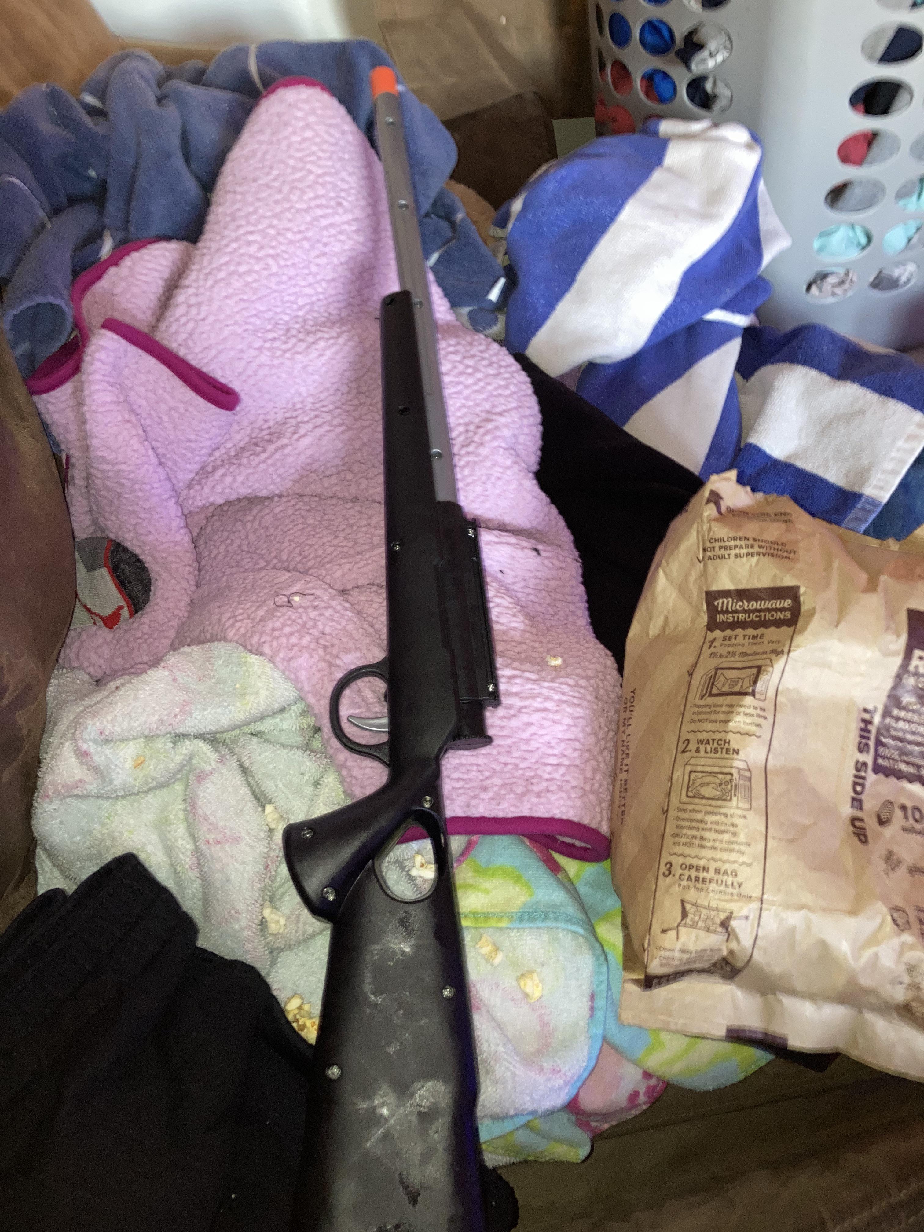 My little brother got this toy gun and he was wondering
