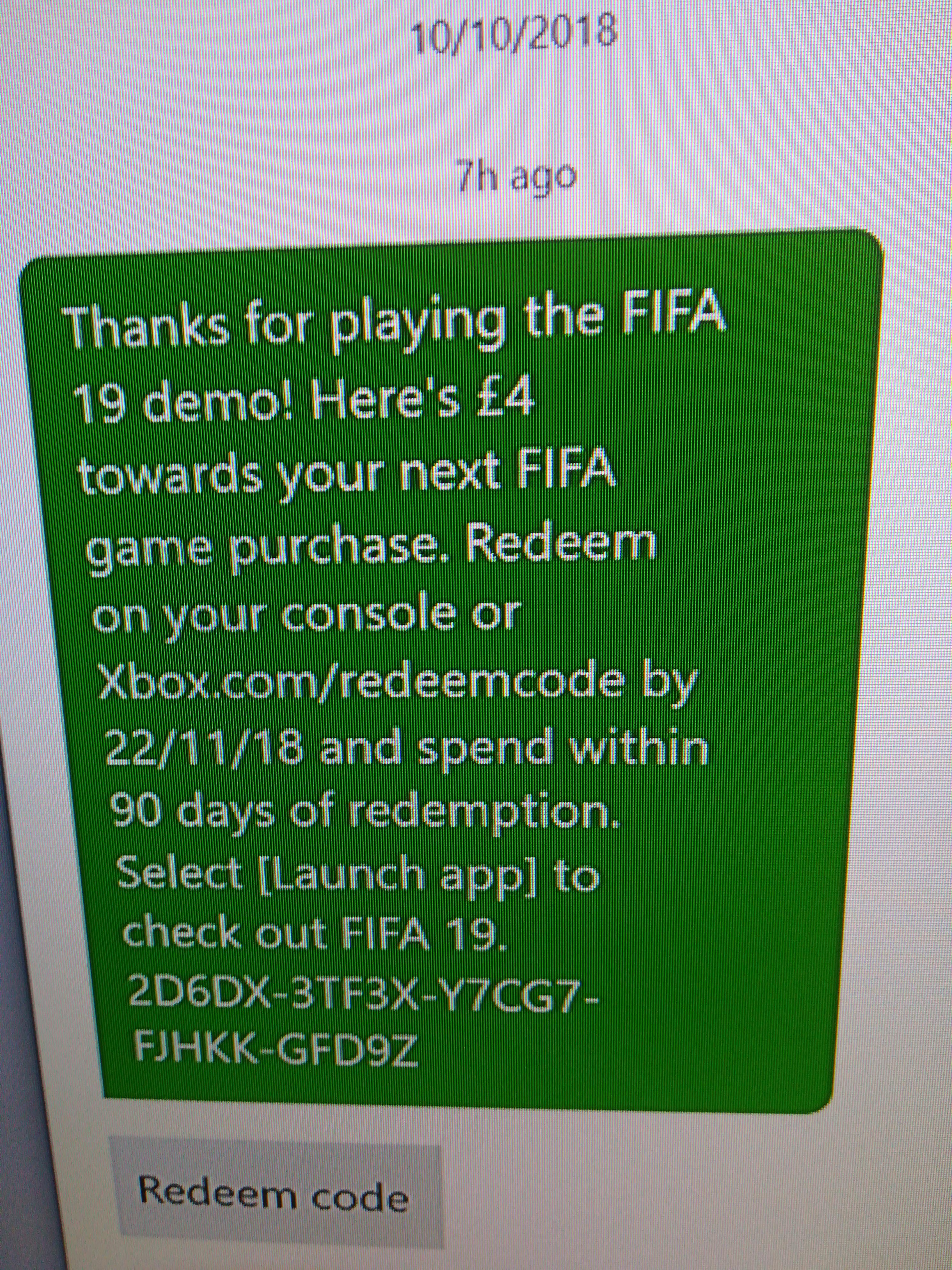 Fifa 19 discount code r/xboxone