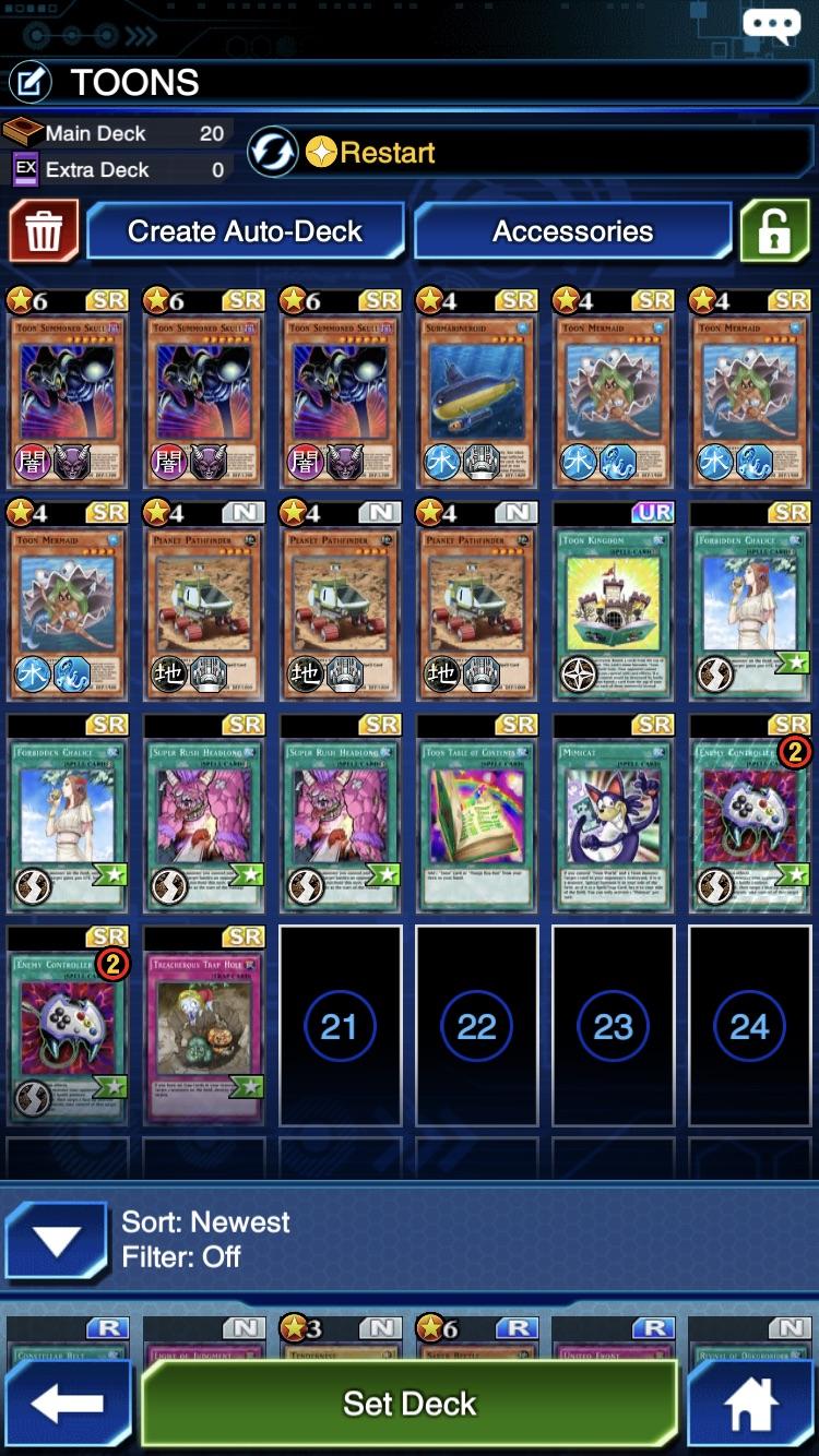 Help with my Toon deck? DuelLinks