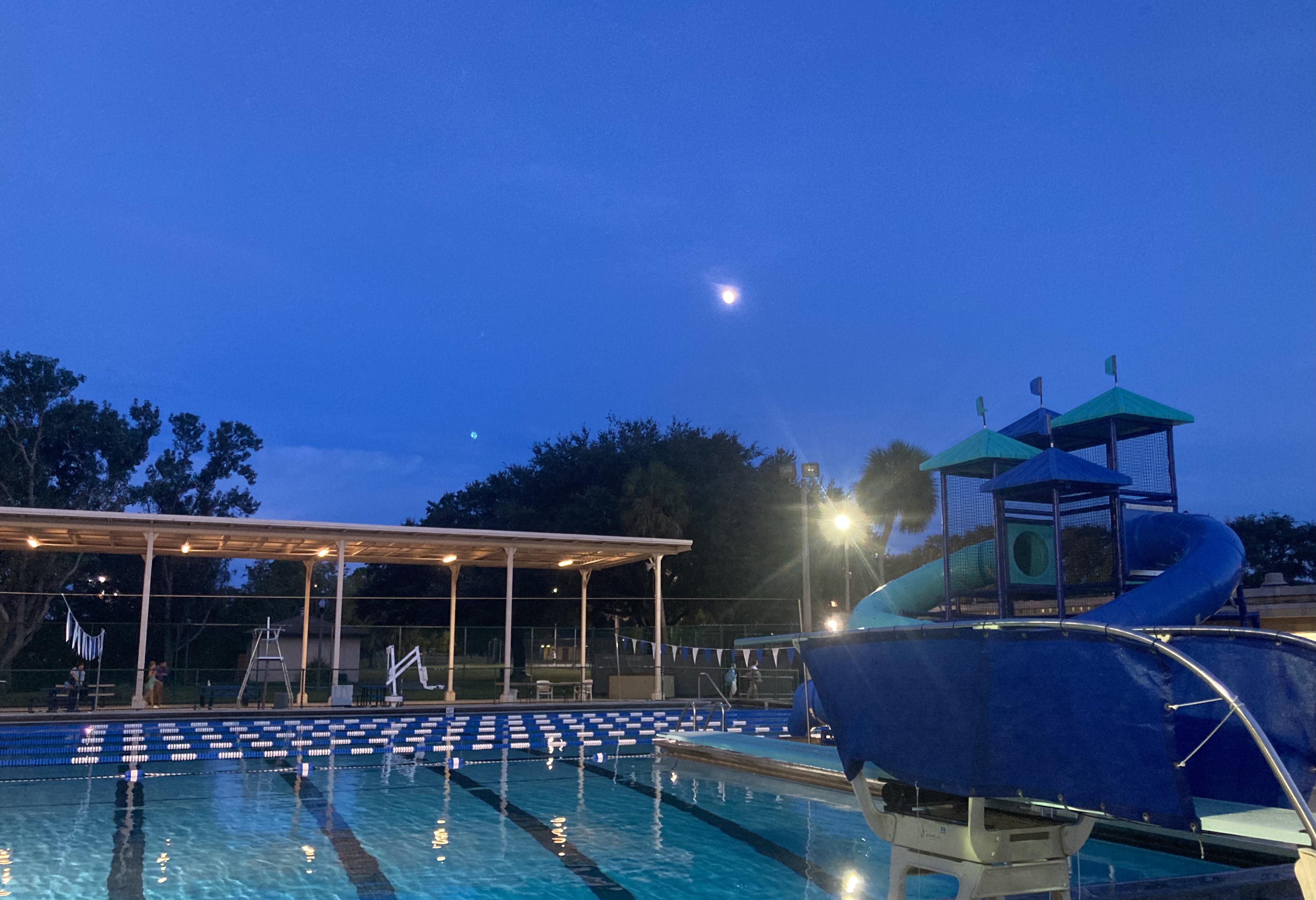 Blissful moment at Walter Fuller Pool after sunset, a few days ago r