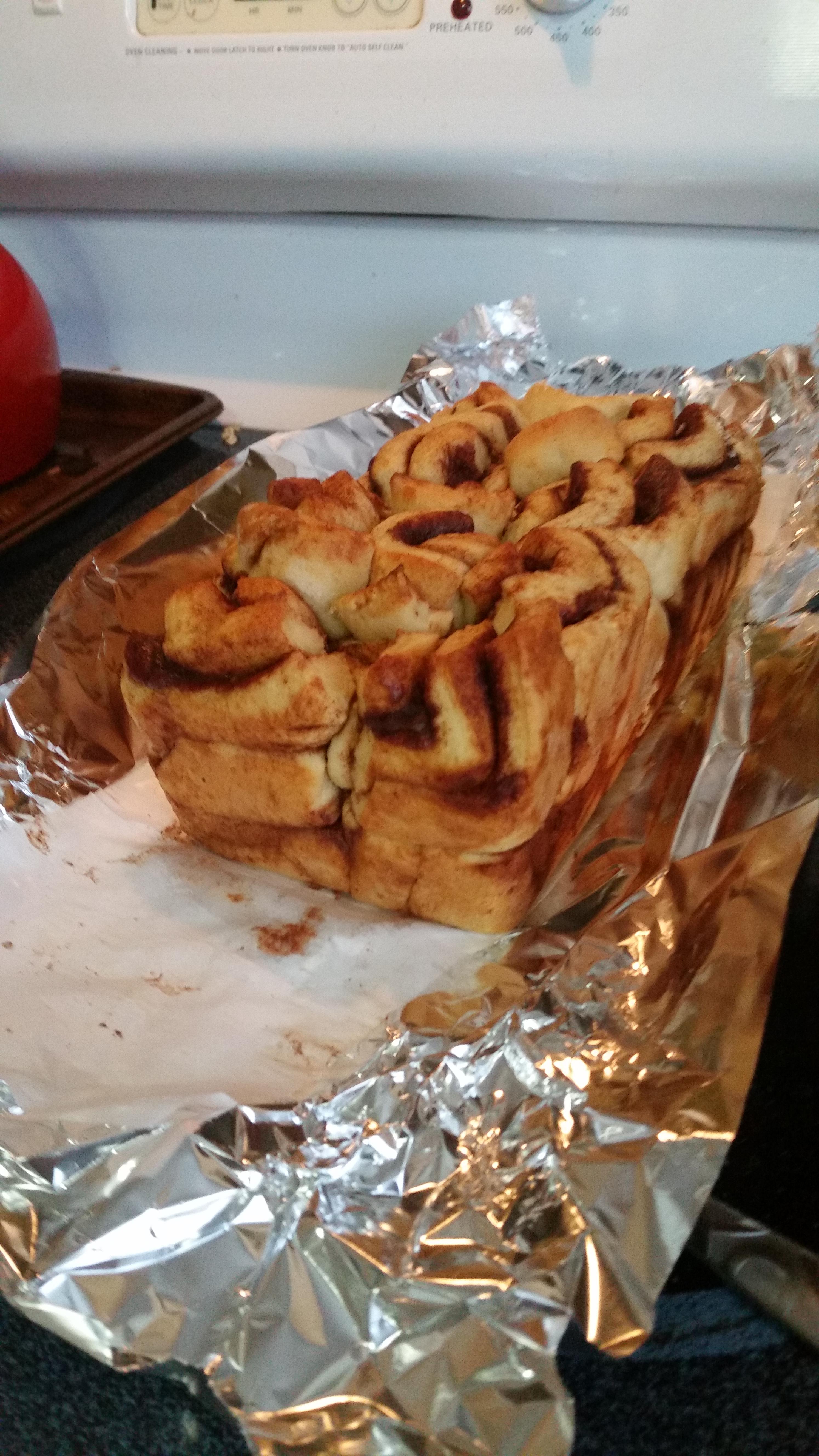 Cinnamon jumble loaf! Still working out the kinks. r/Breadit