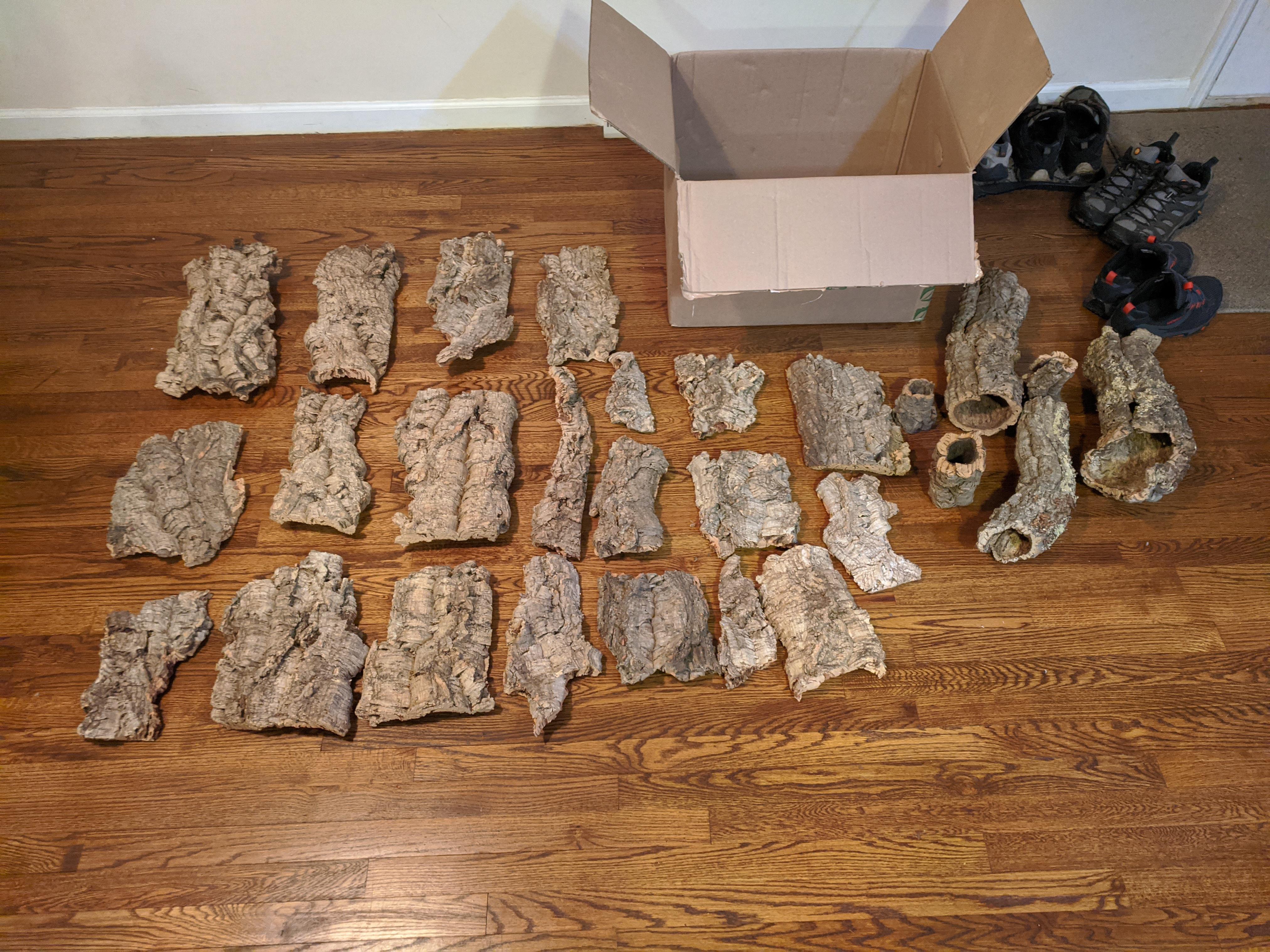 15 pounds of cork has arrived.! r/HerpHomes