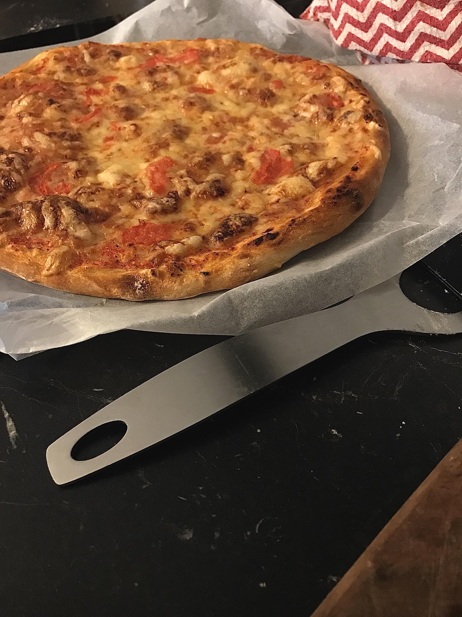 First attempt. Homemade Margherita cooked in electric oven. r/Pizza