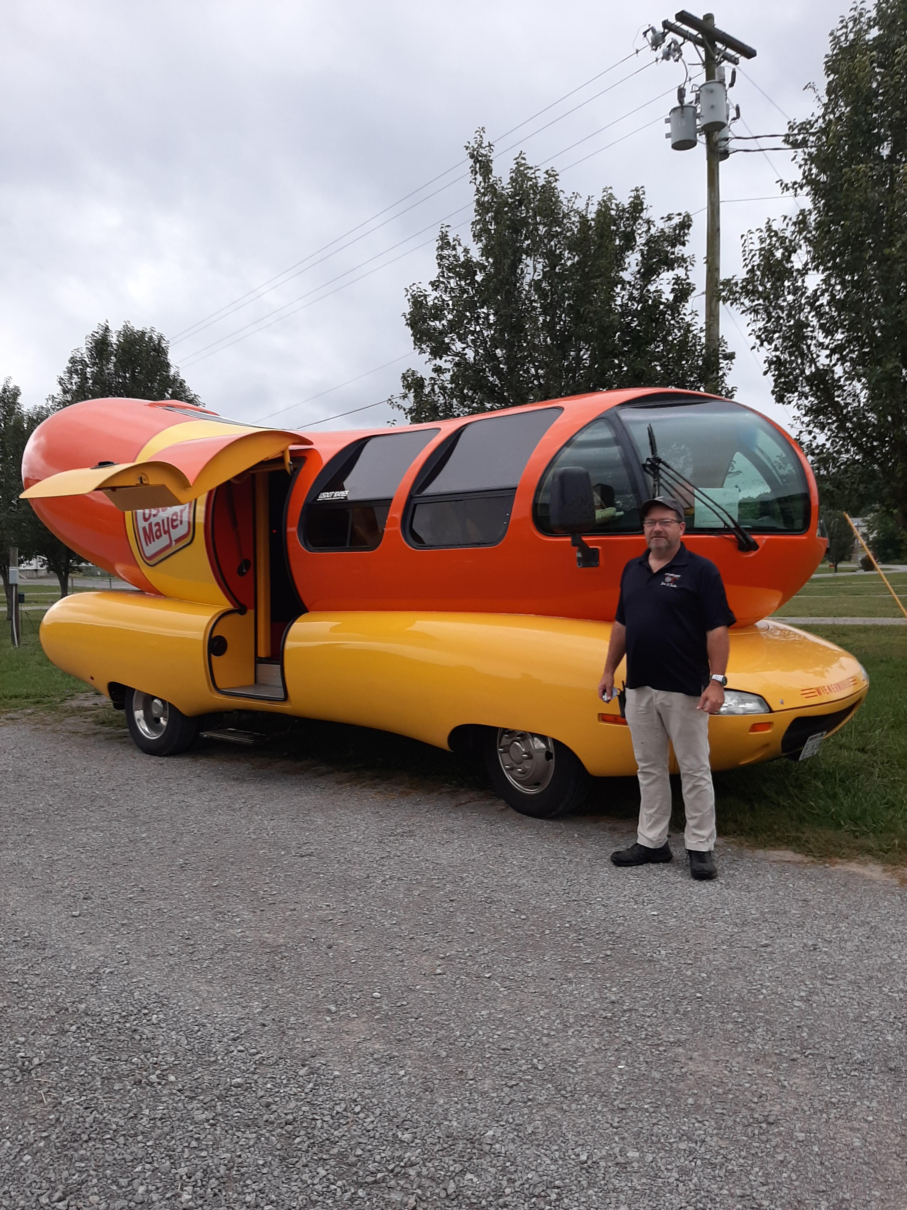 The iconic Oscar Mayer Wienermobile stopped by the Stardust Drivein in