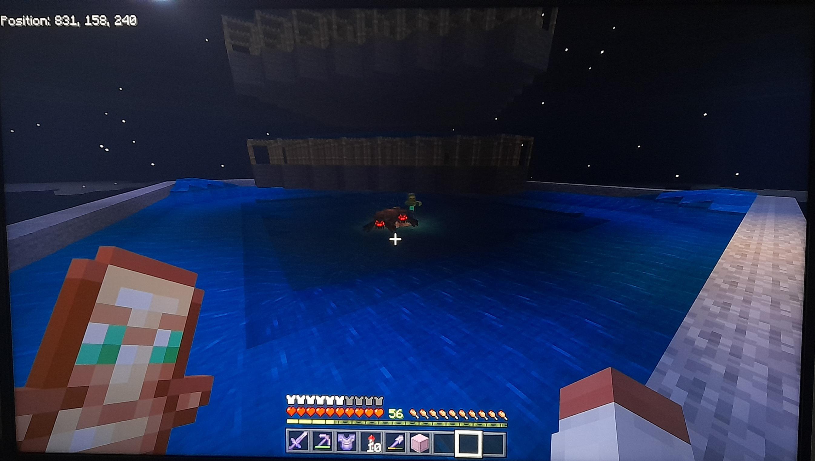Spider stuck in trident killer. Solution? r/Minecraft