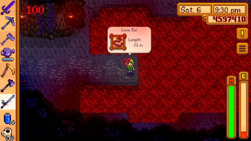Caught my first lava eel r/StardewValley