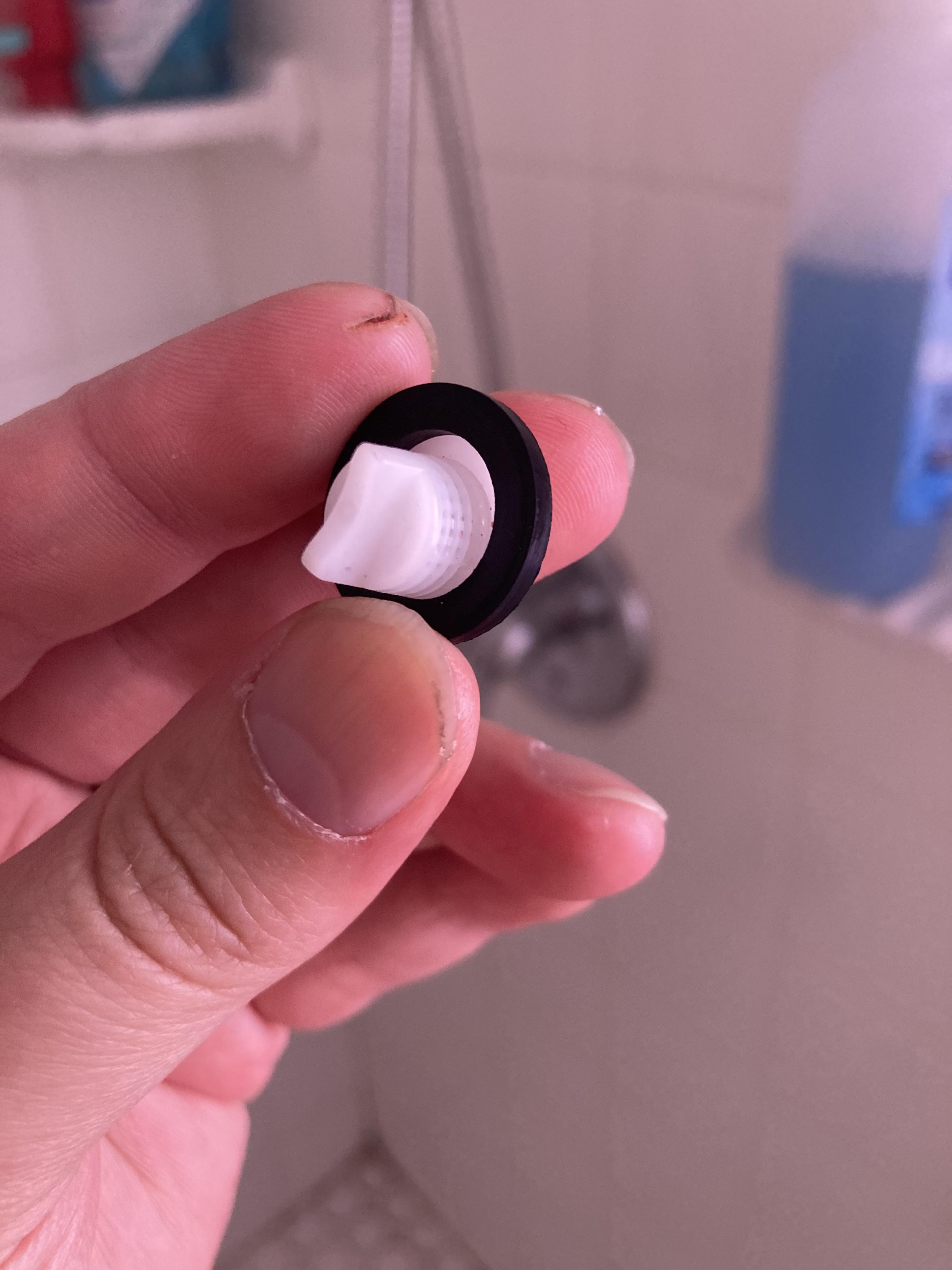 Installed new shower head & no water came out, then this part came off