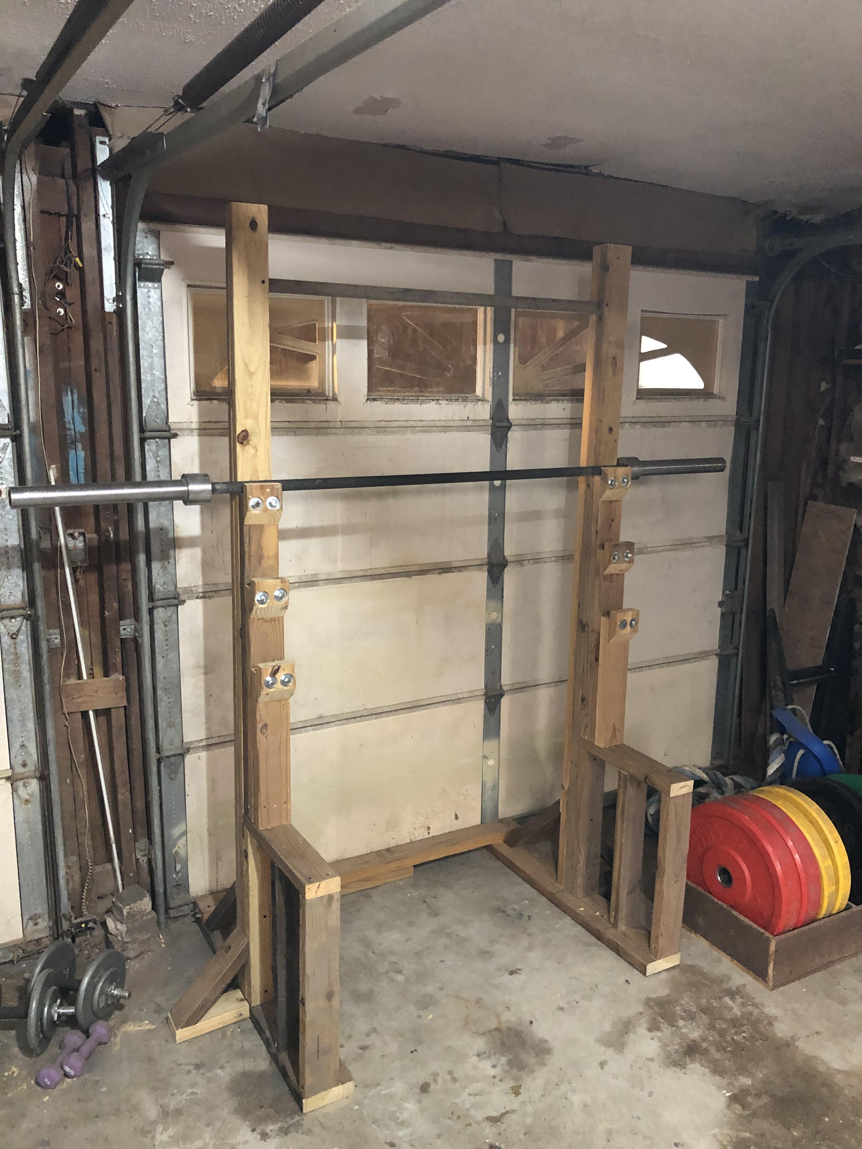 Diy squat rack w/ pullup bar homegym