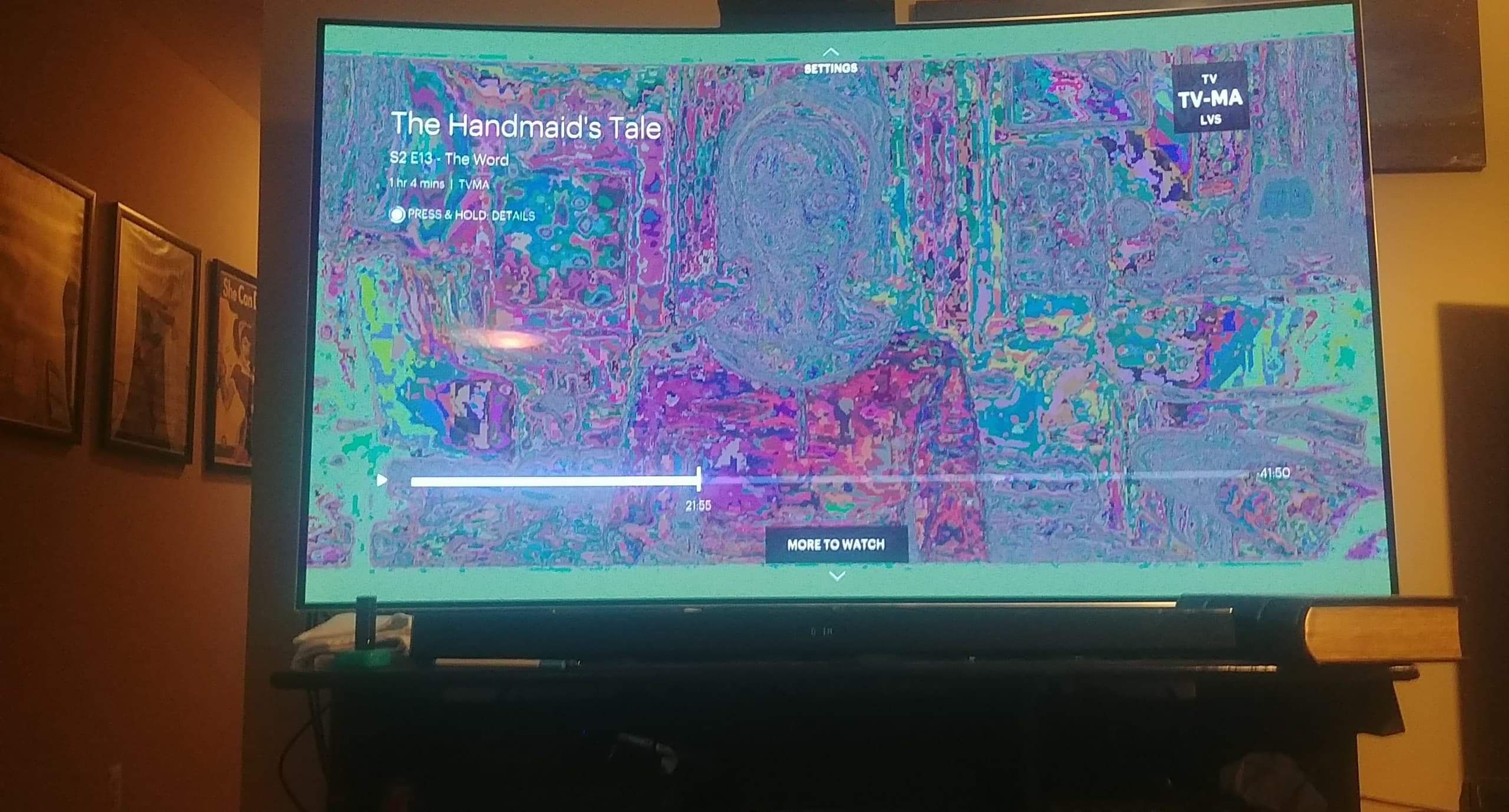 LG OLED tv is suddenly showing messed up video. Any idea how to fix it