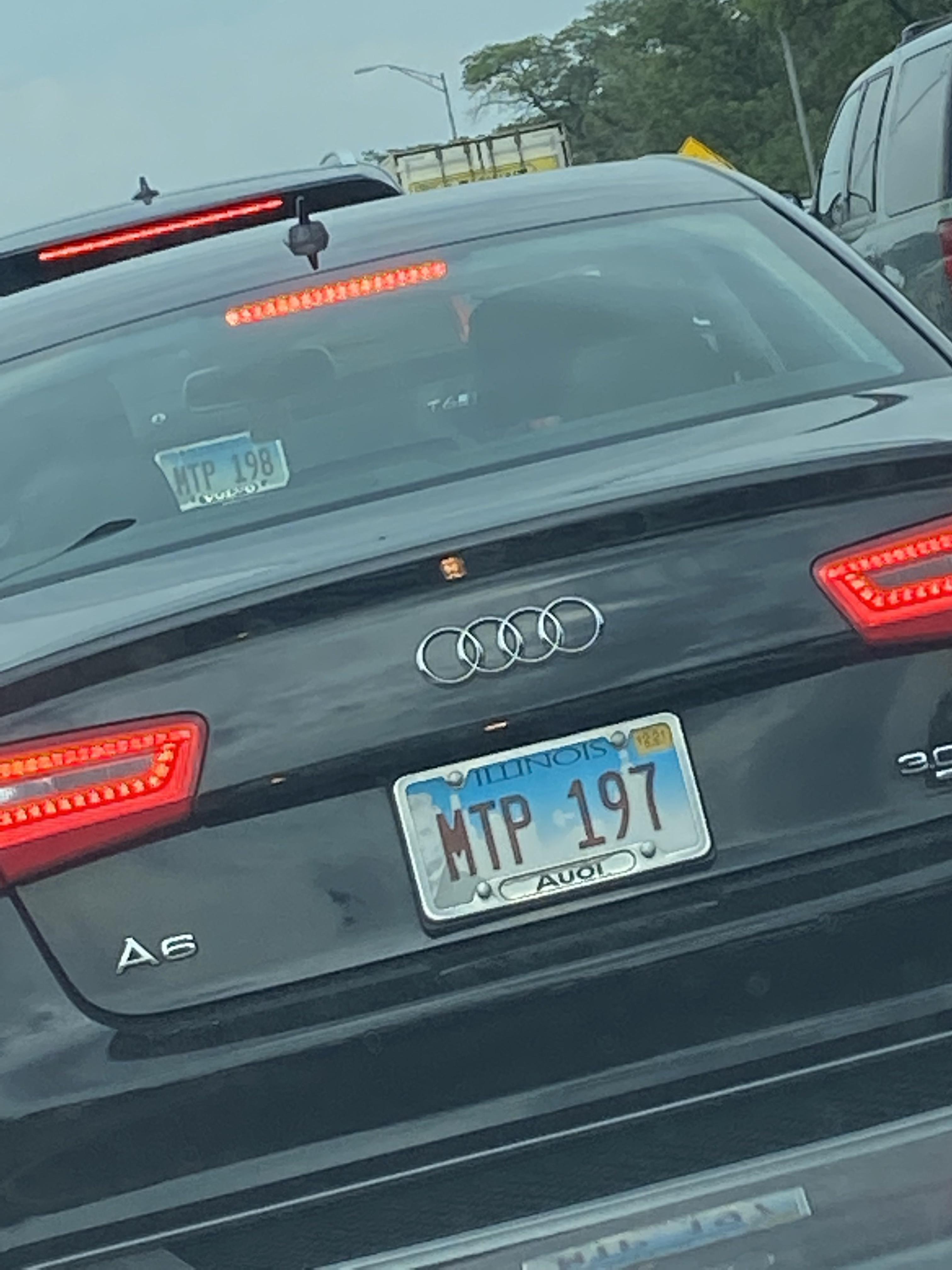 Stuck in traffic. Saw two cars in front of me that had sequential