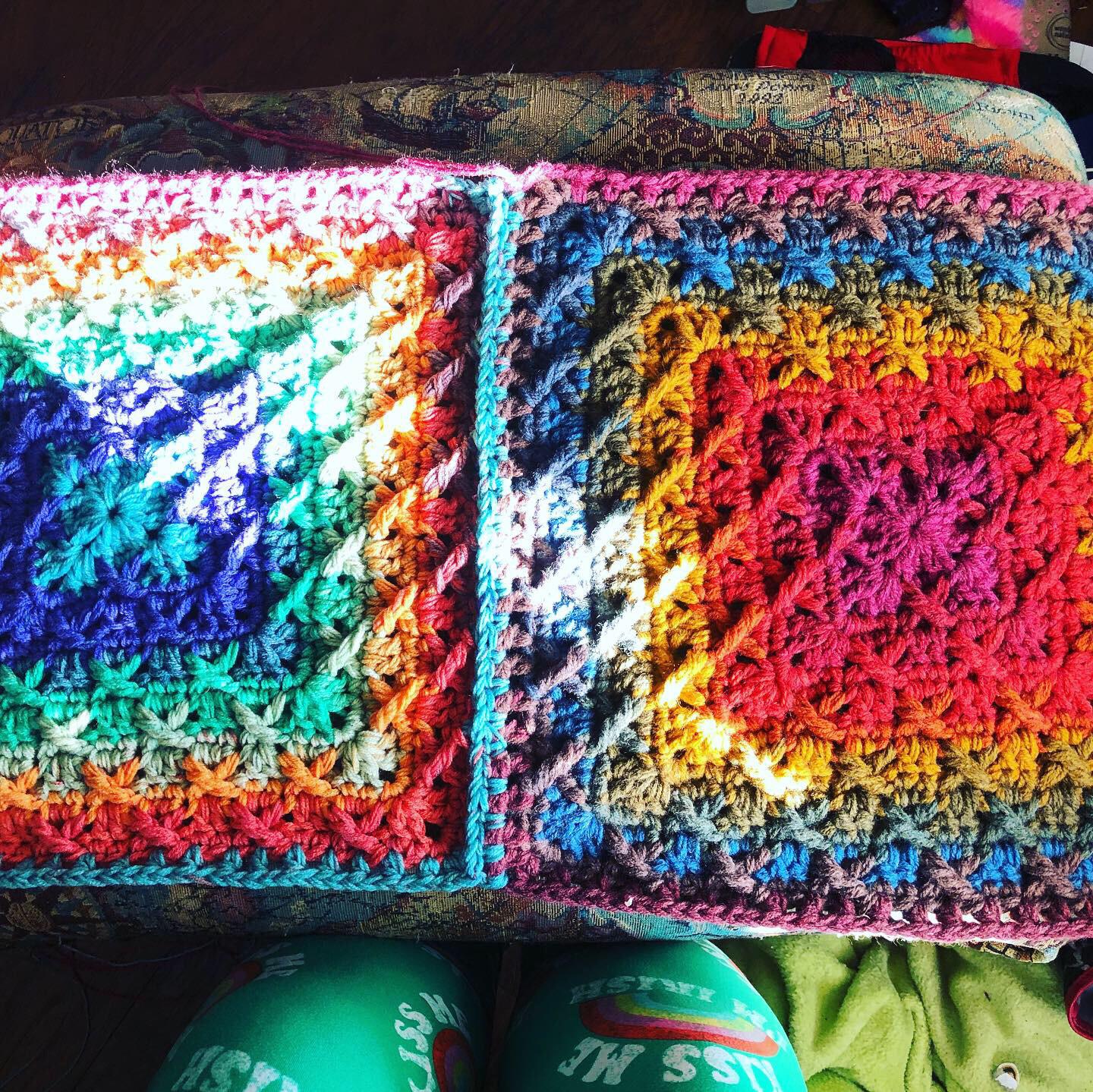 I can either fold this in half and make a pillow, or keep going to make