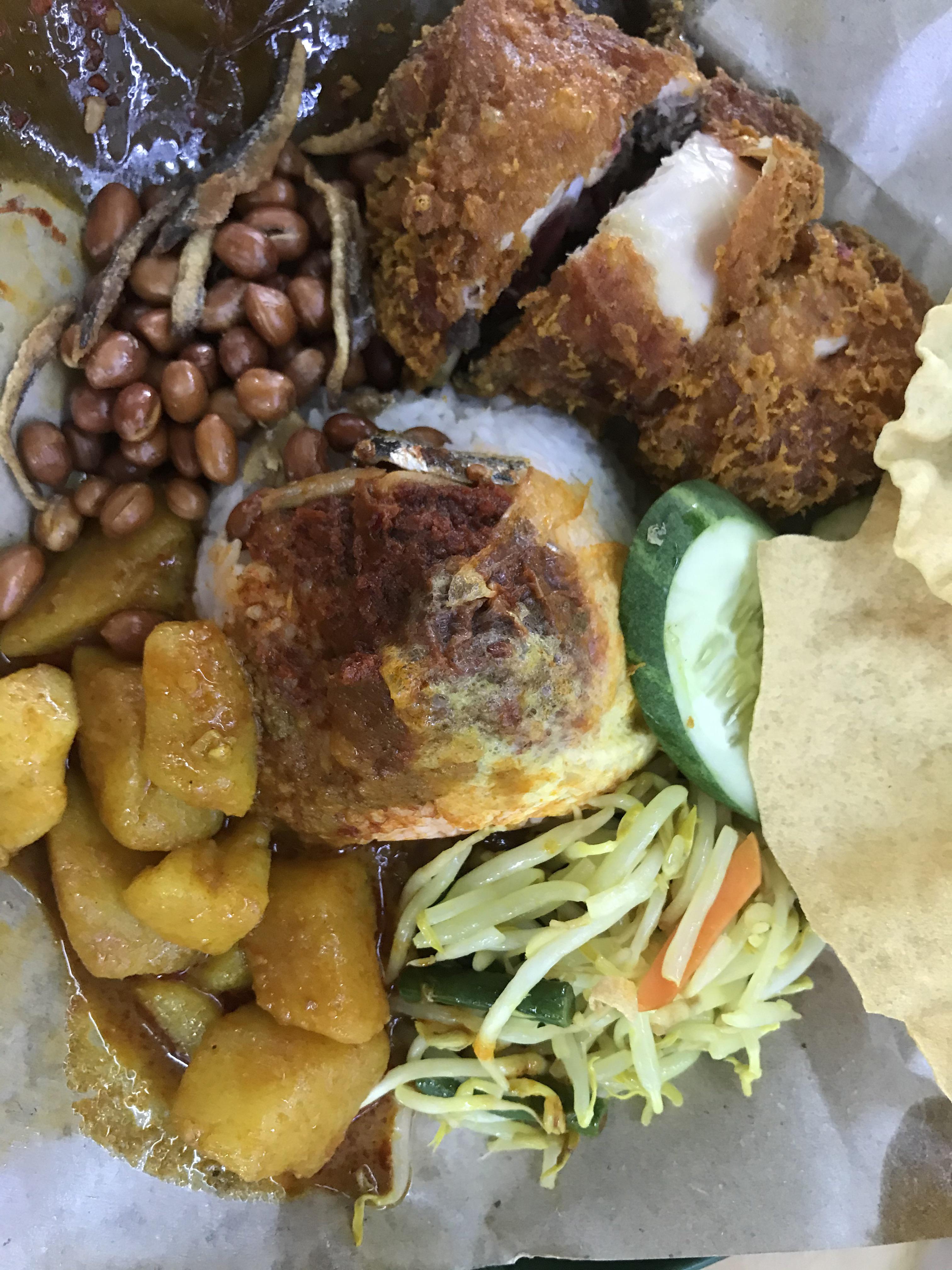 Nasi Lemak Bungkus fully decked out malaysia