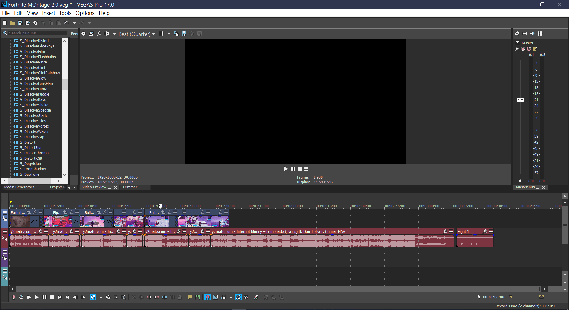 Black preview screen, so I've been using vegas pro 17 for about a week
