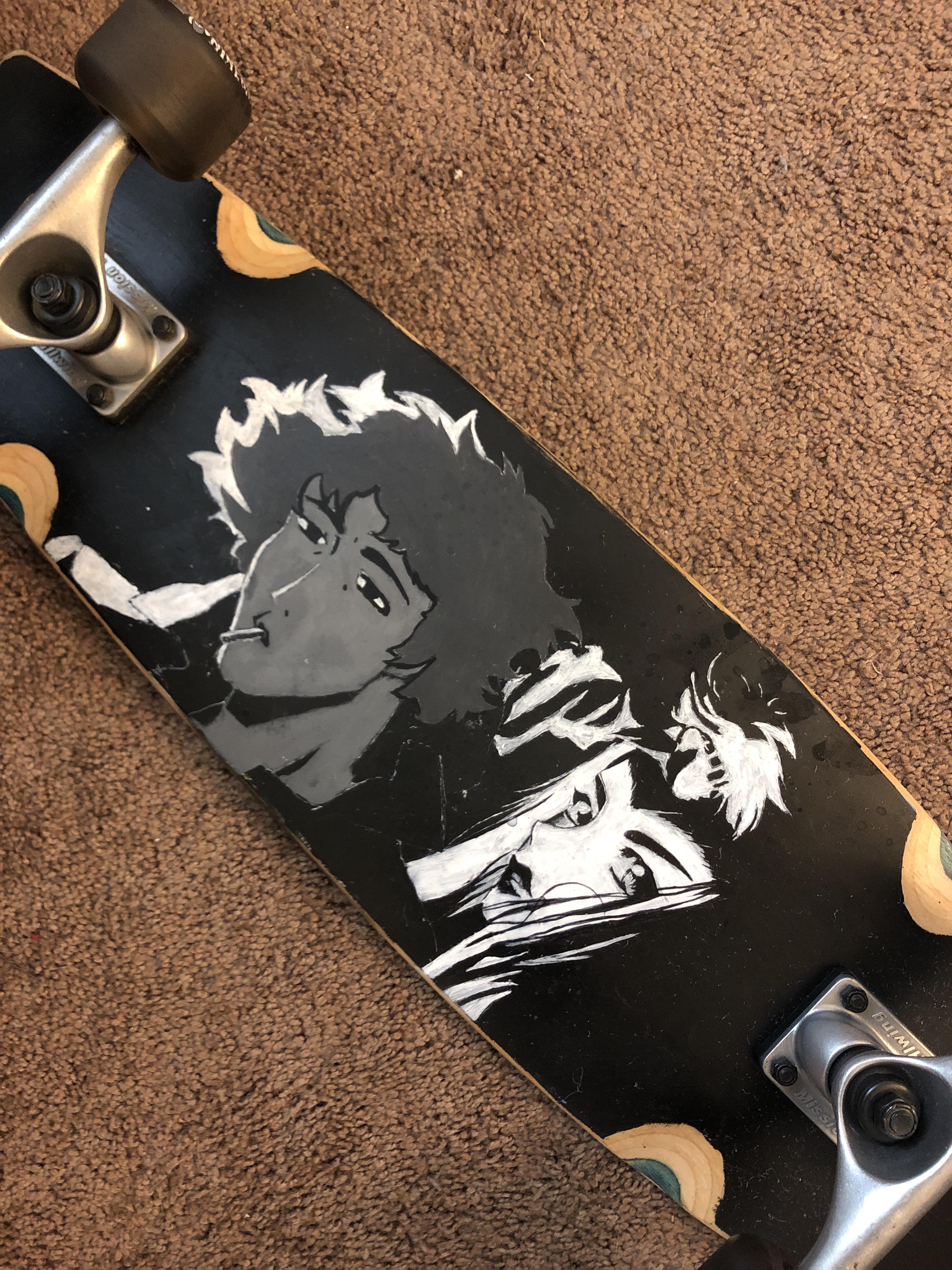 so i decided to paint my skateboard r/cowboybebop