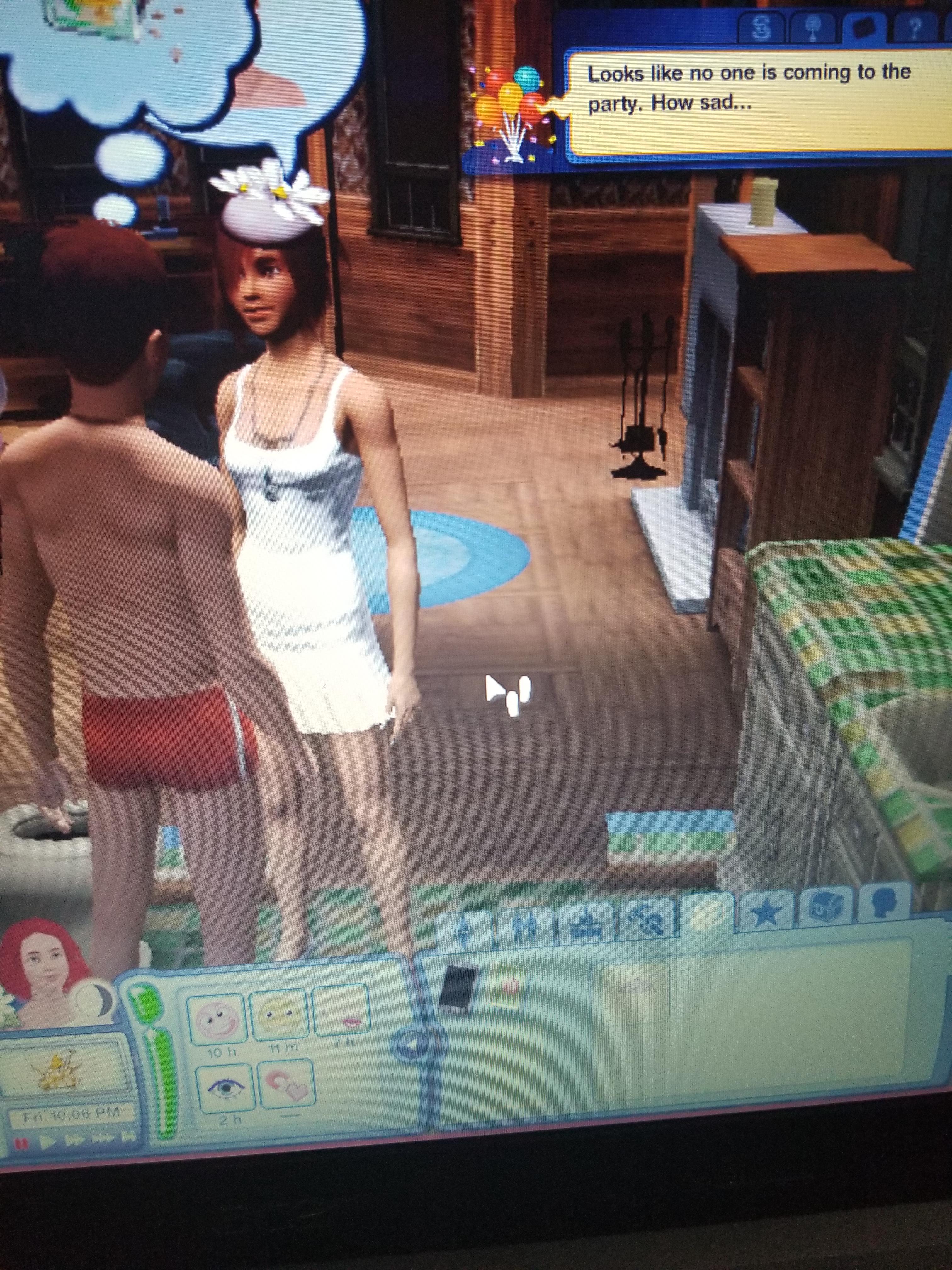 My sim tried to throw a bachelorette party and only the stripper showed