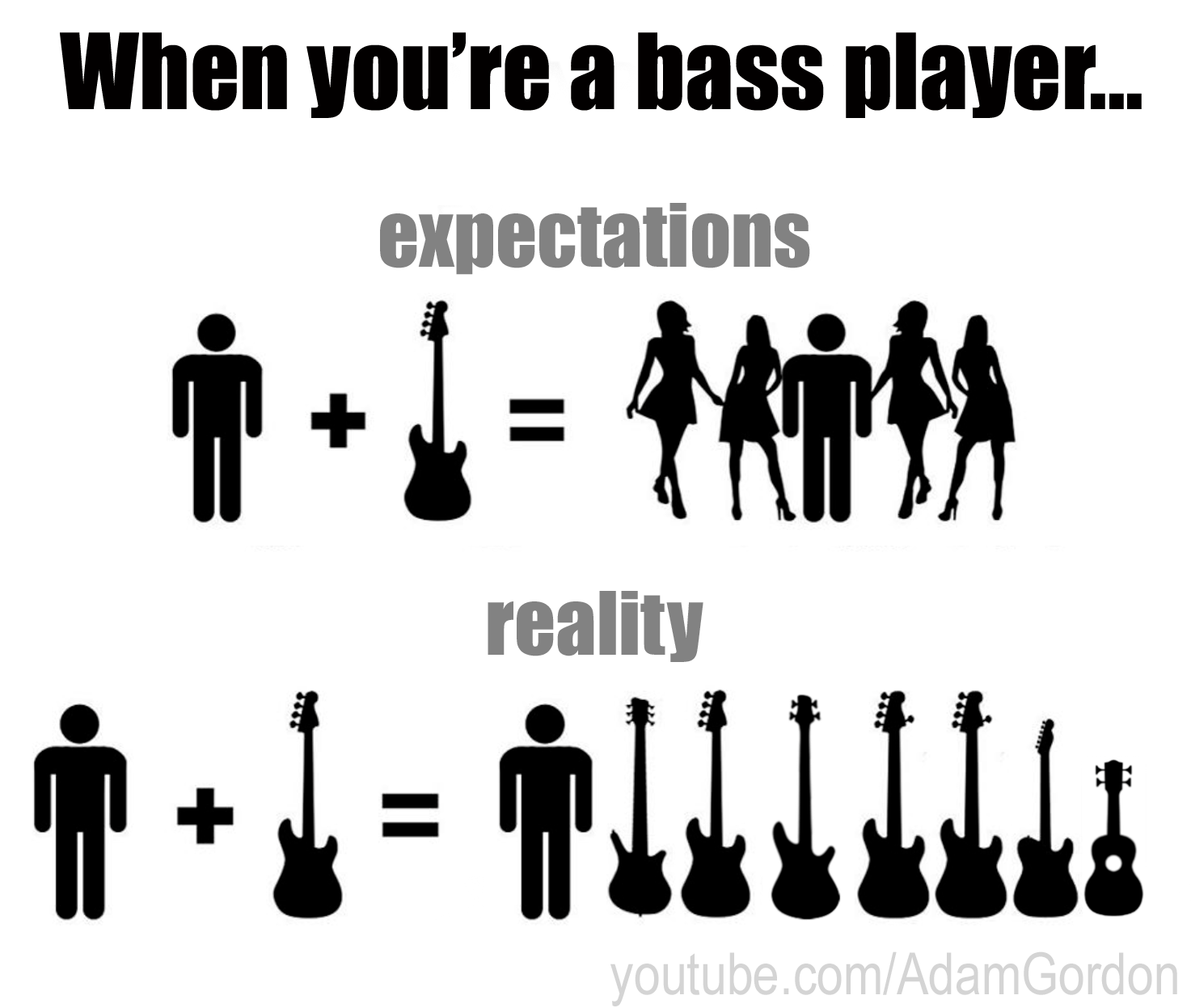 Expectations vs Reality about being a bass player. Agree? r/BassGuitar