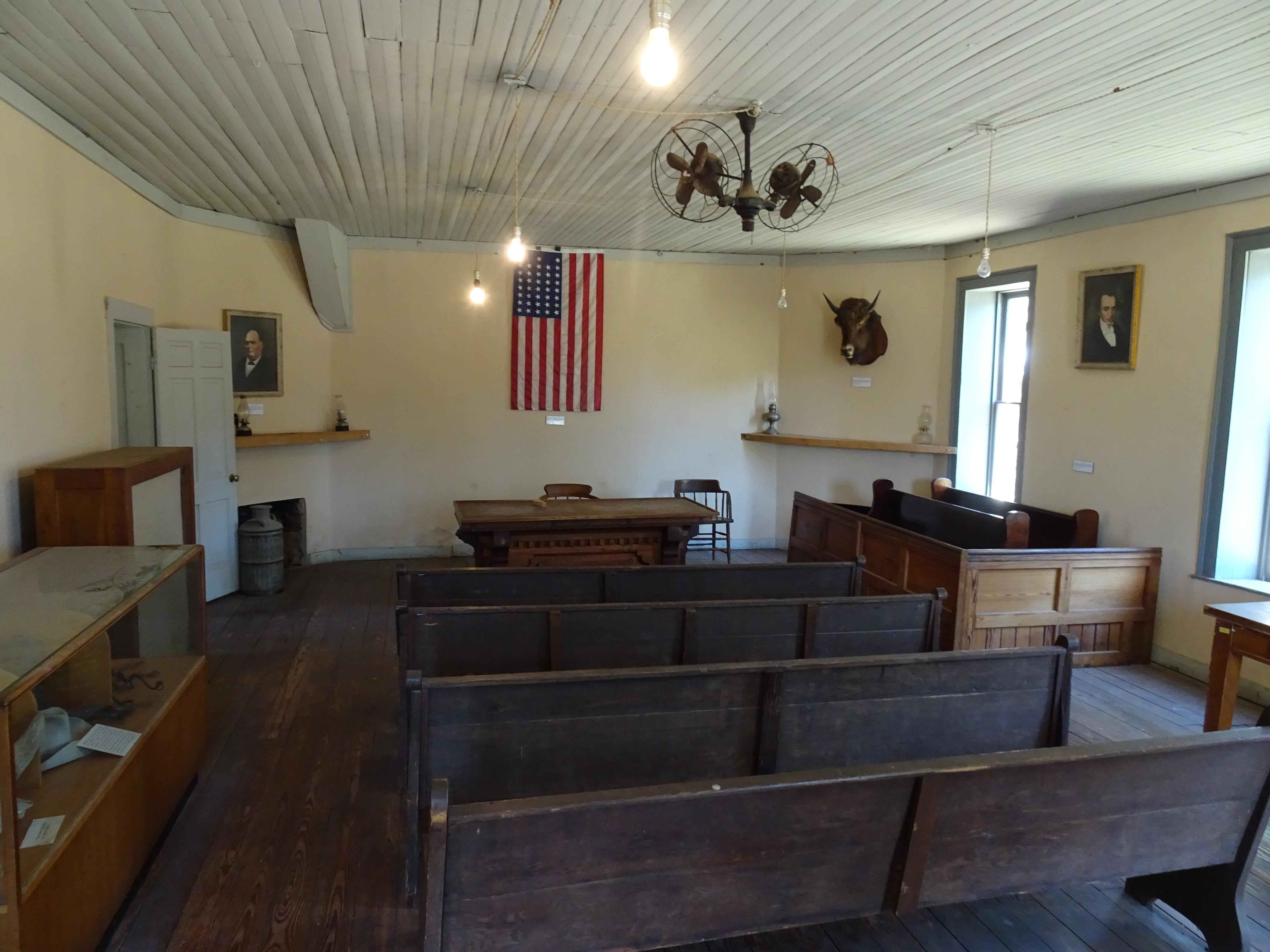 Inside the original Taylor County courthouse, built in 1880, but abandoned in 1883 when a vote