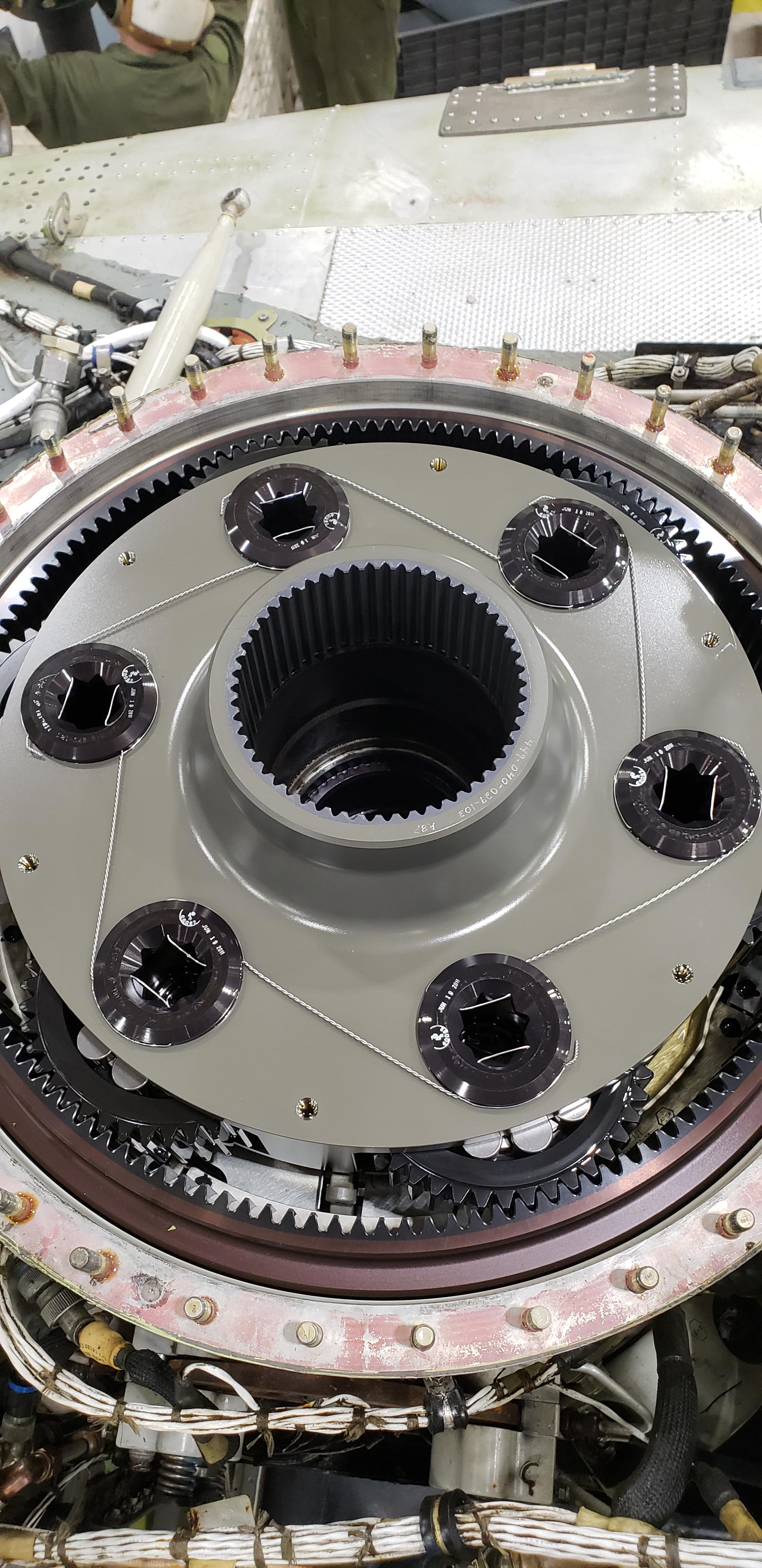 The inside of a helicopter transmission r/mildlyinteresting