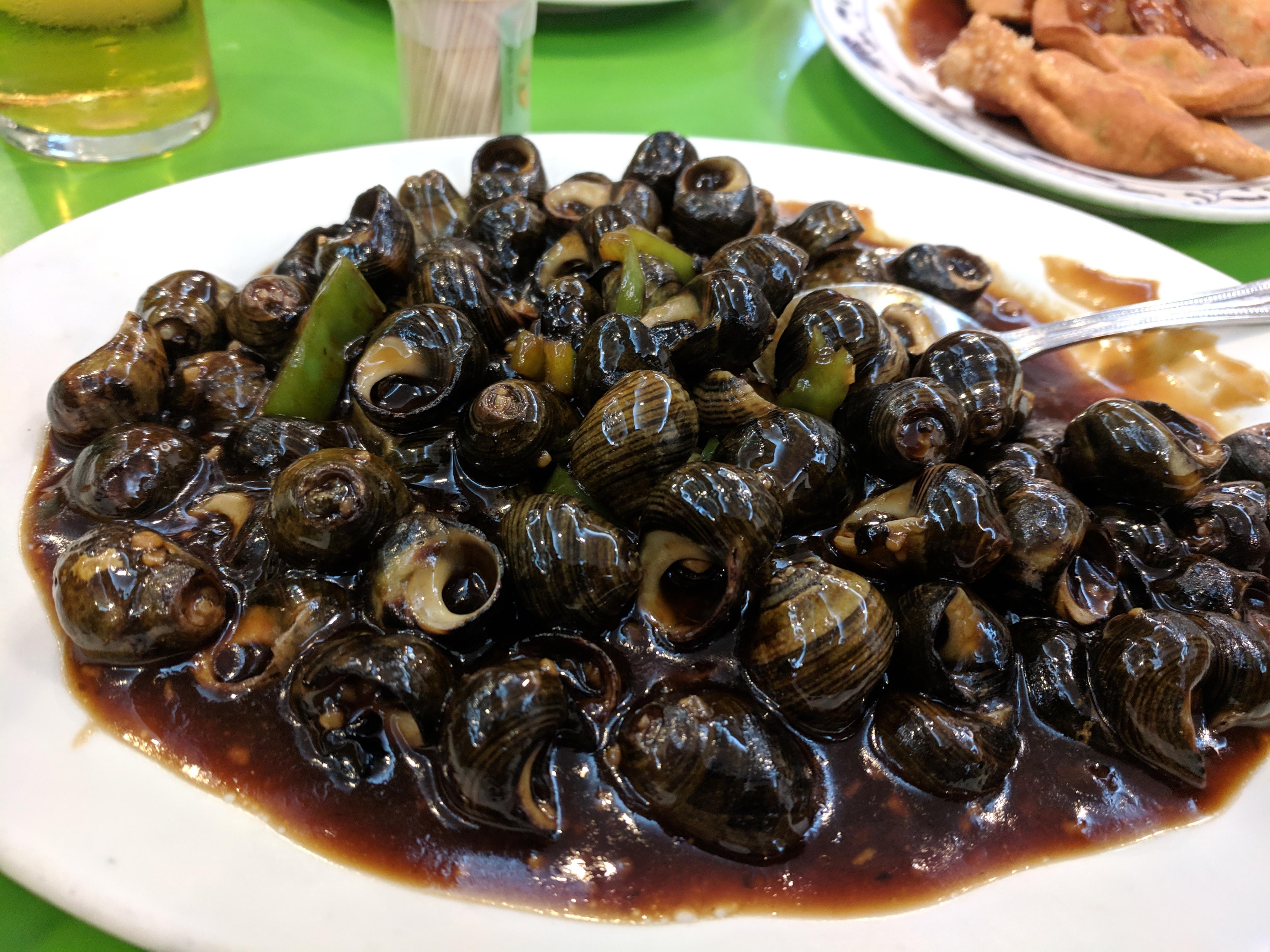 Snails in black bean sauce! r/chinesefood