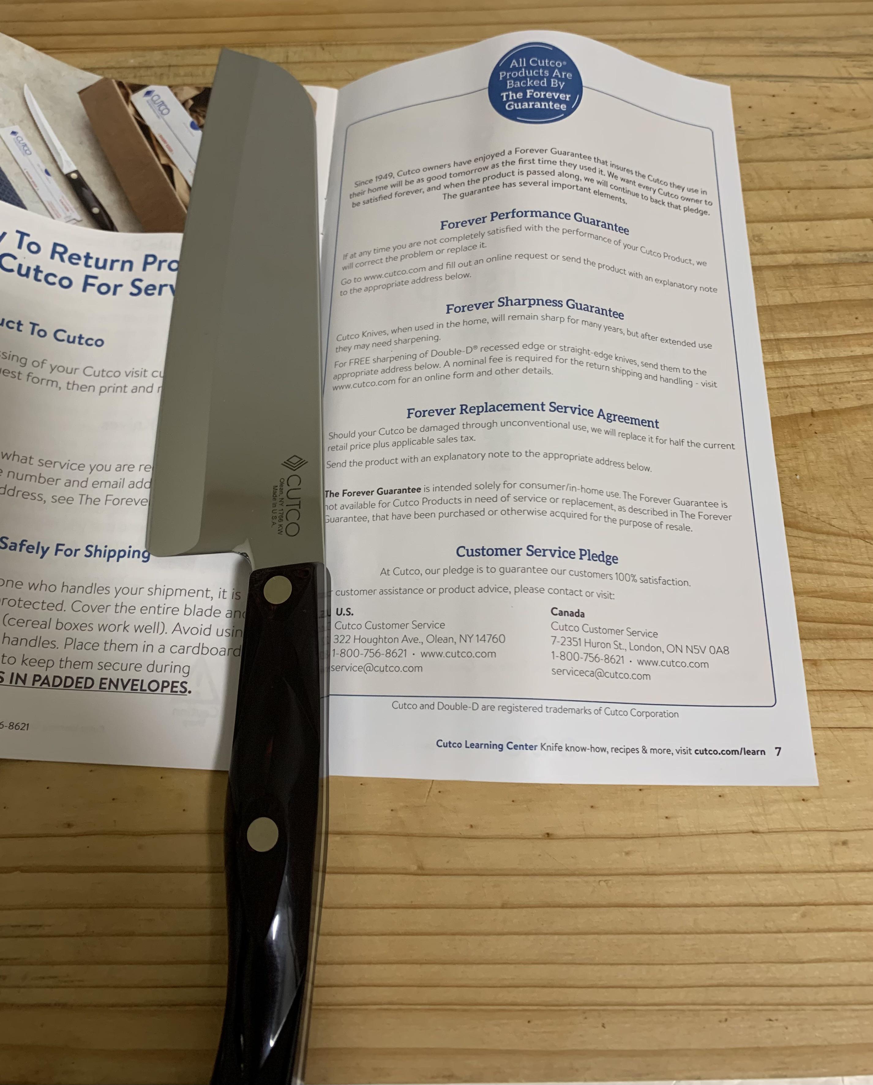 Cutco knives BIFL? I needed a Chef’s knife and a local rep convinced me