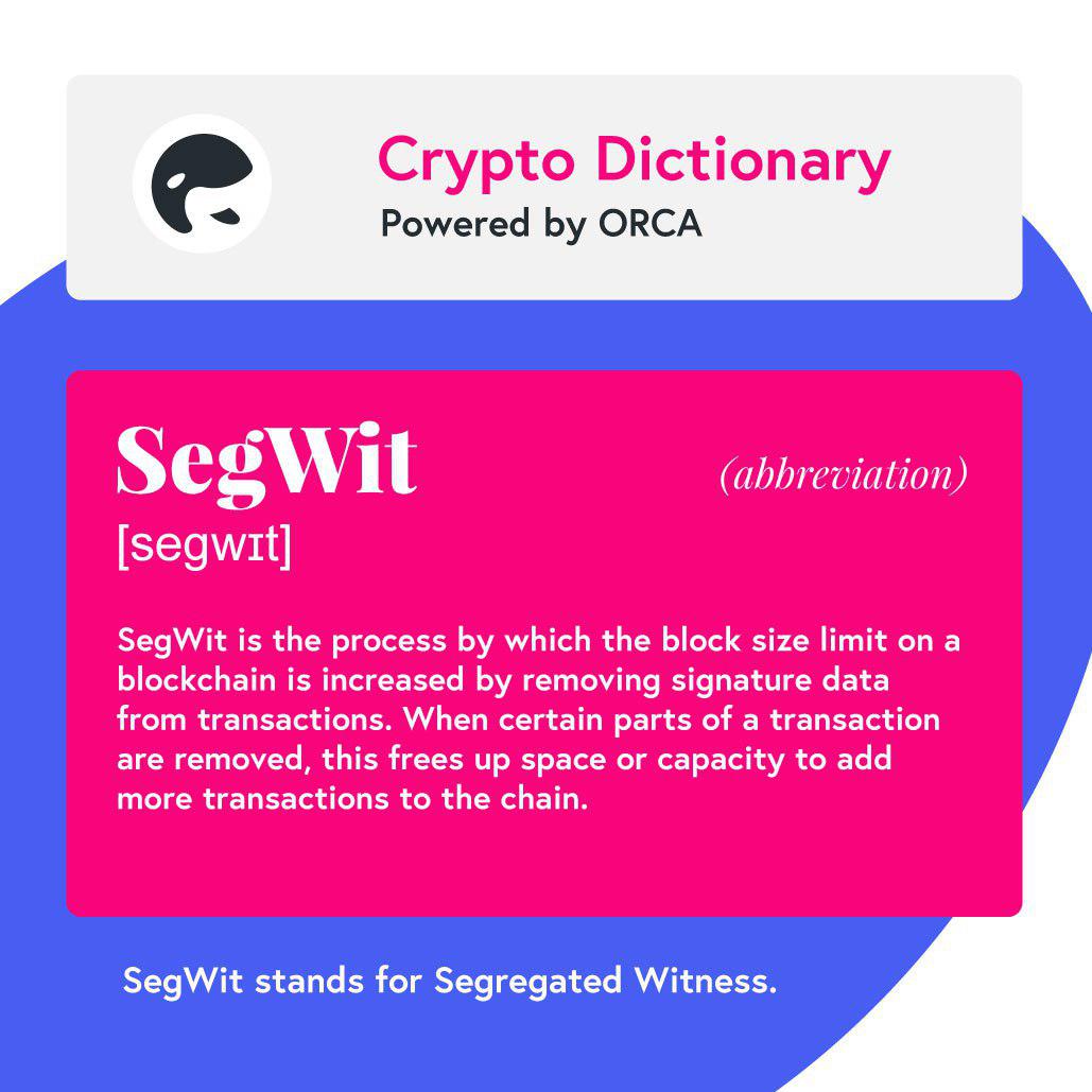Crypto dictionary series Do you know what SegWit stands for