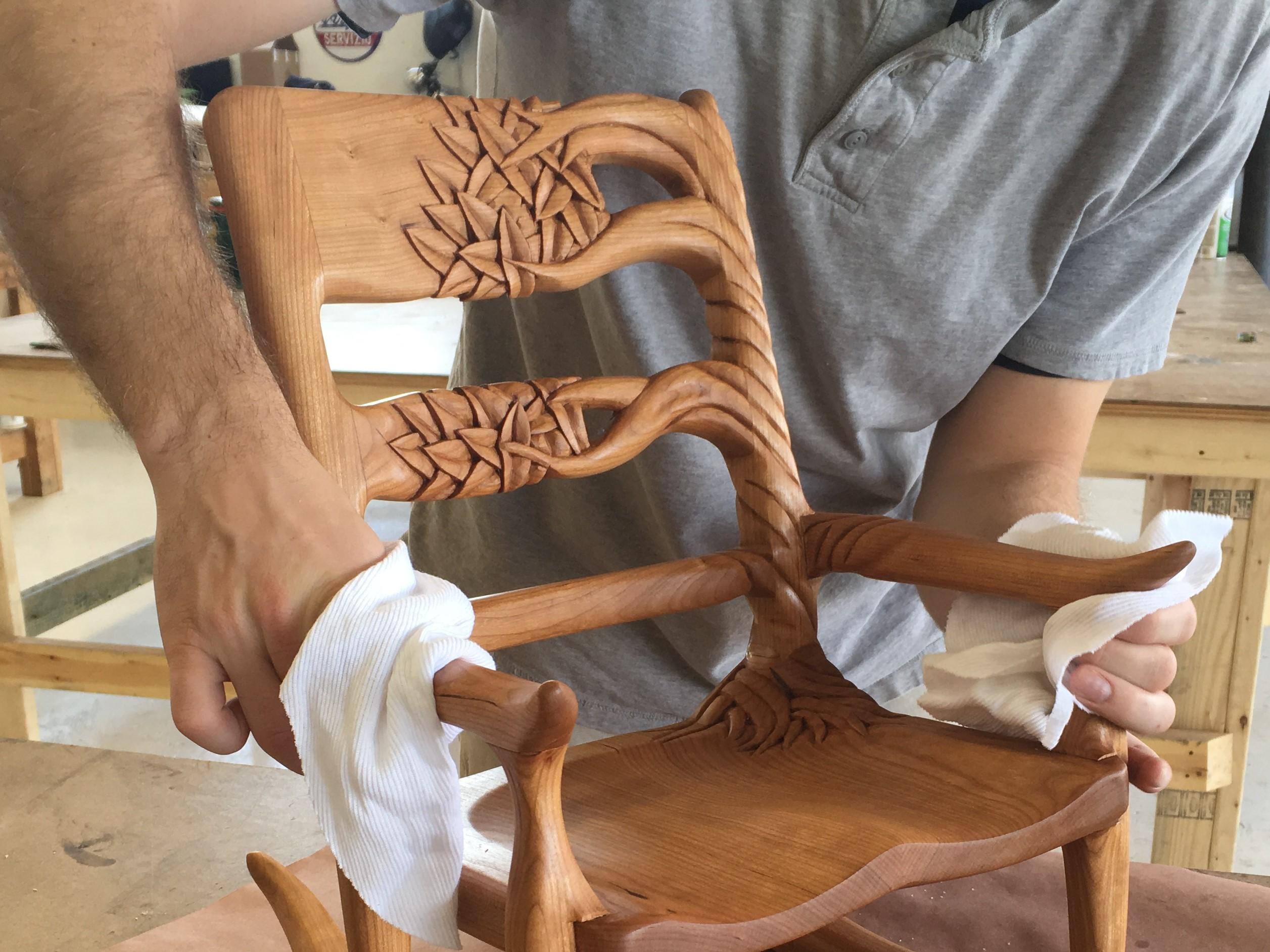 Handcarved miniature rocking chair that I just finished! r/woodworking